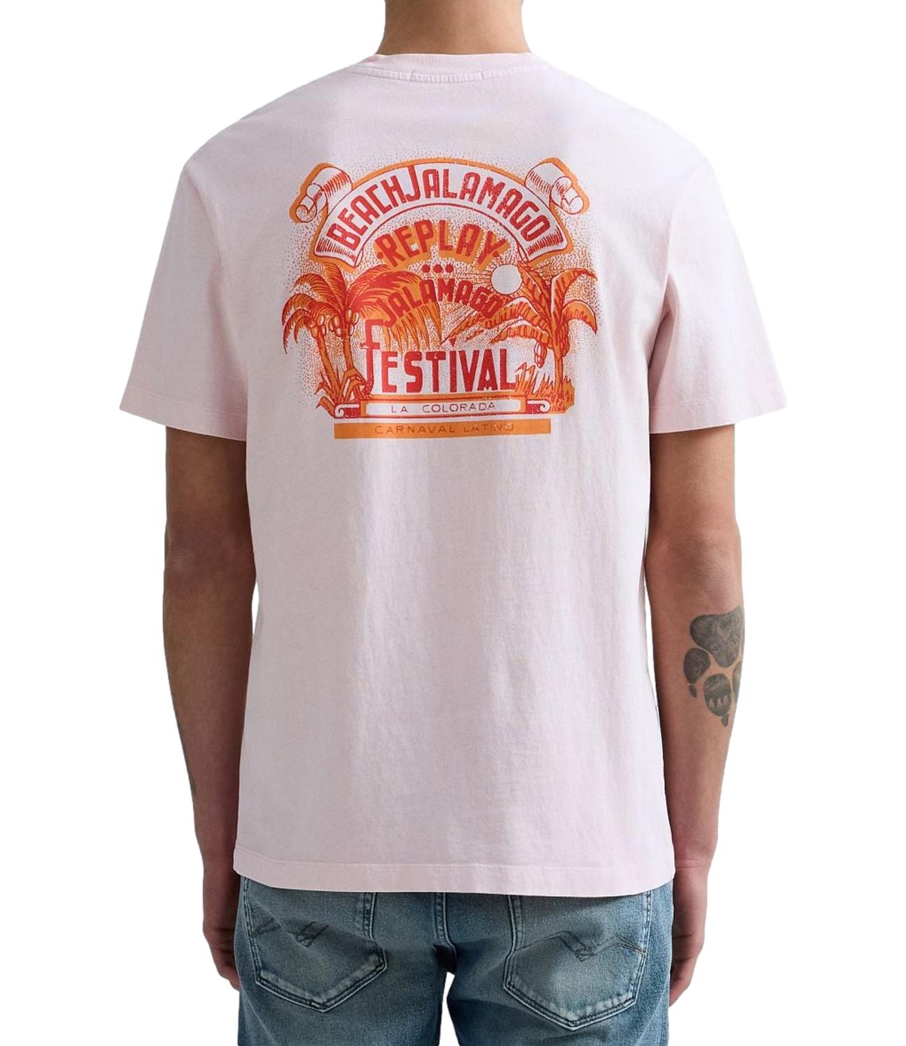T-Shirt Replay Uomo Rosa