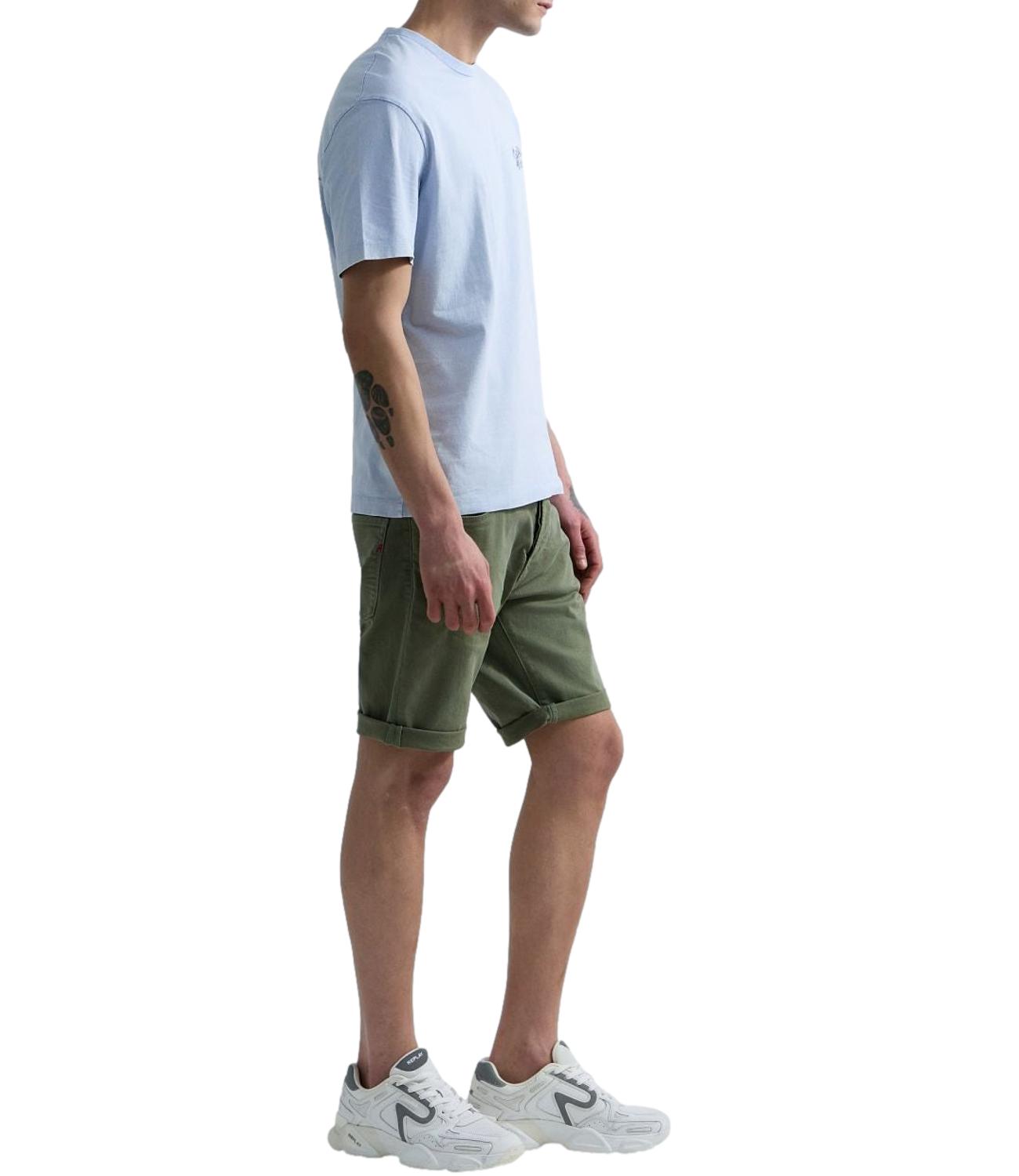 T-Shirt Replay Uomo Celeste