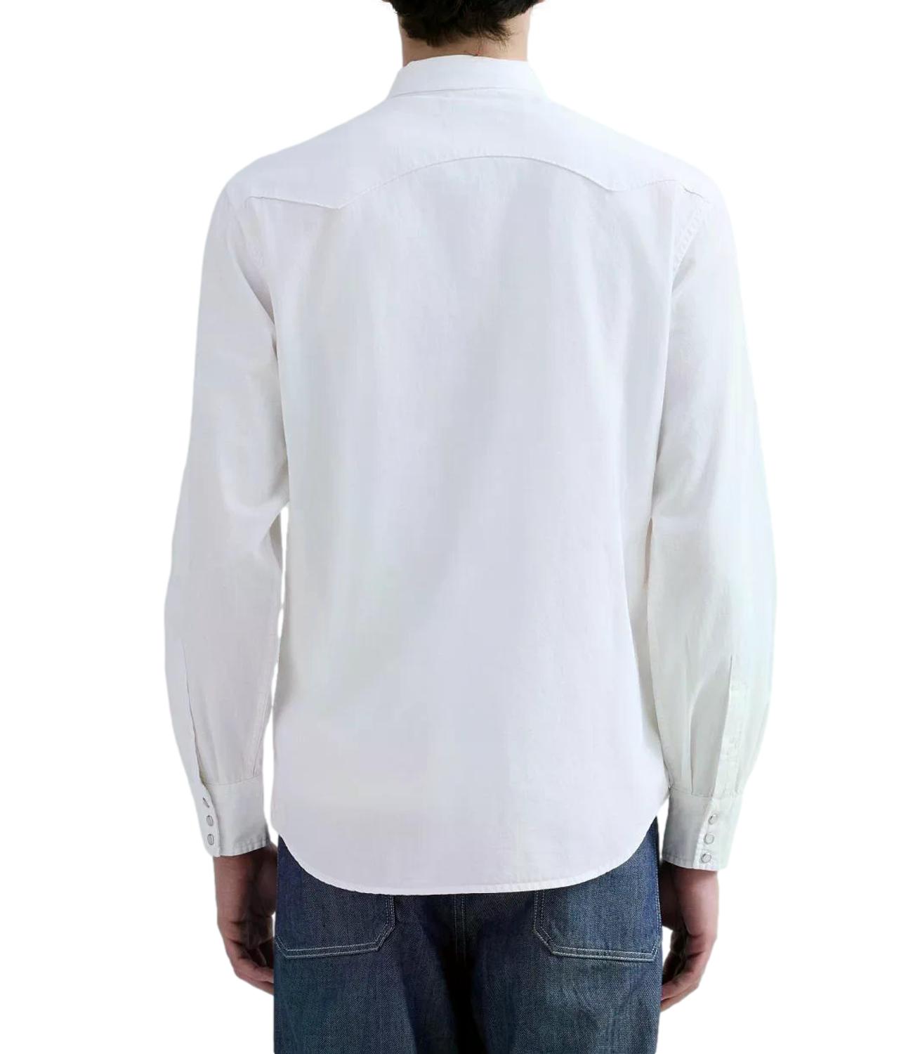Replay Camicia Denim Bianco Uomo