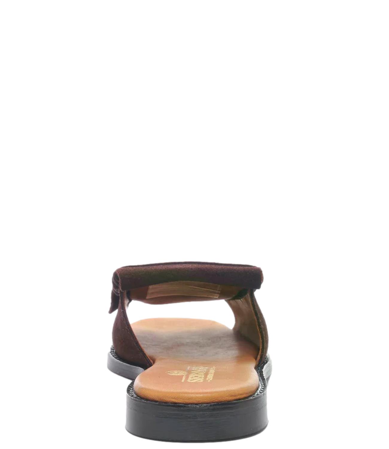 Ciabatta Slide Fringes donna marrone