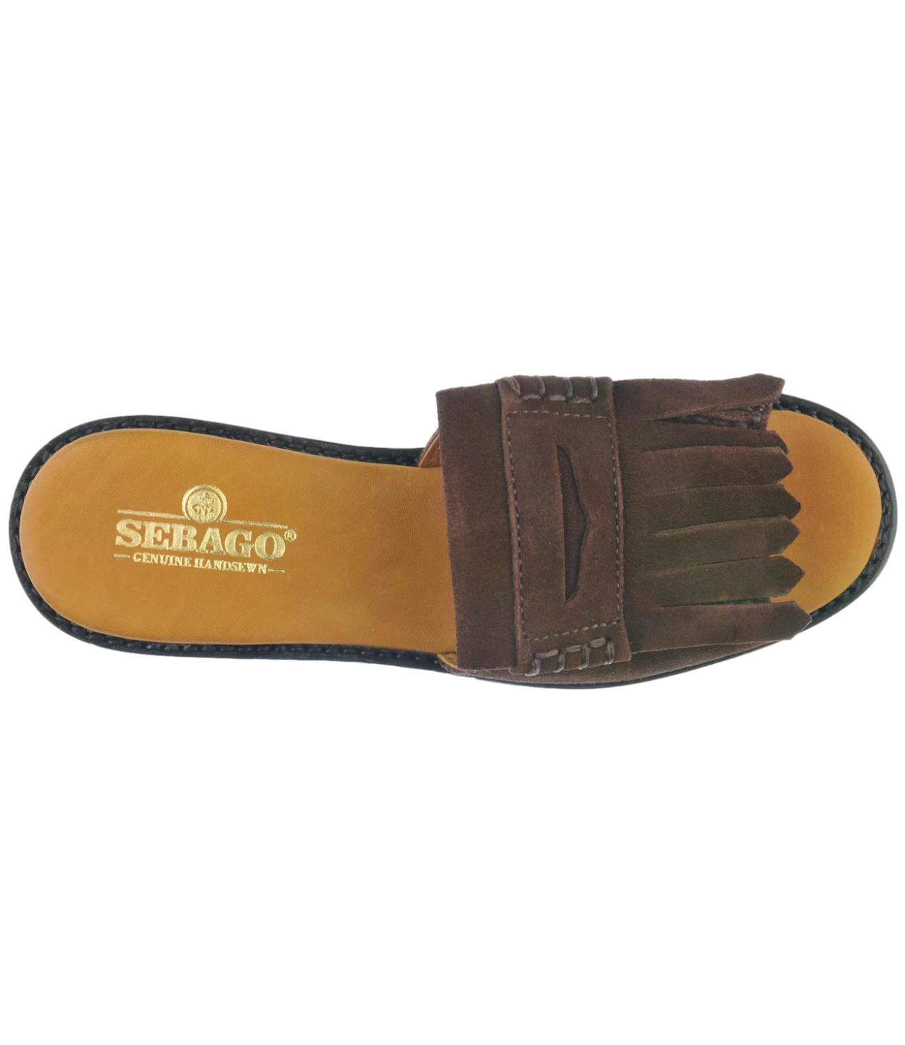 Ciabatta Slide Fringes donna marrone