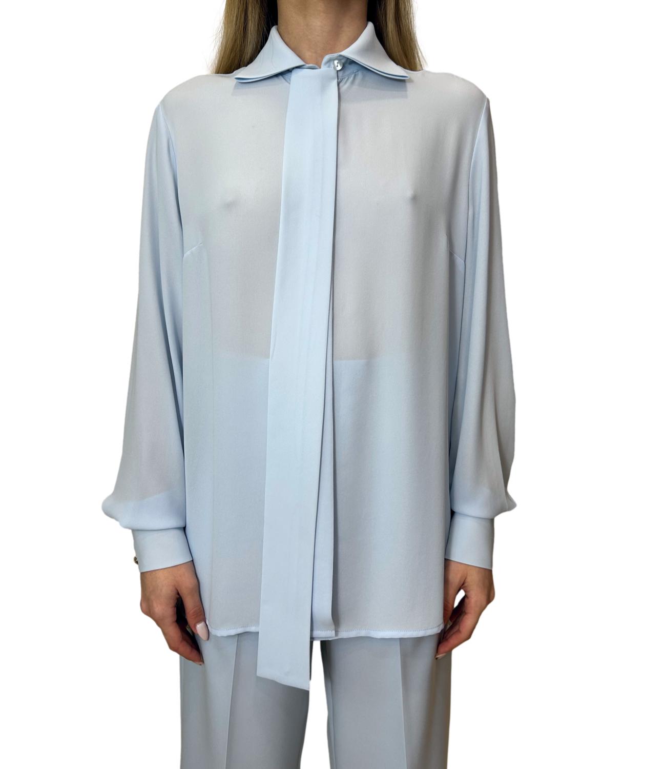 Silence Limited Camicia NECKTIE SHIRT Sky Donna