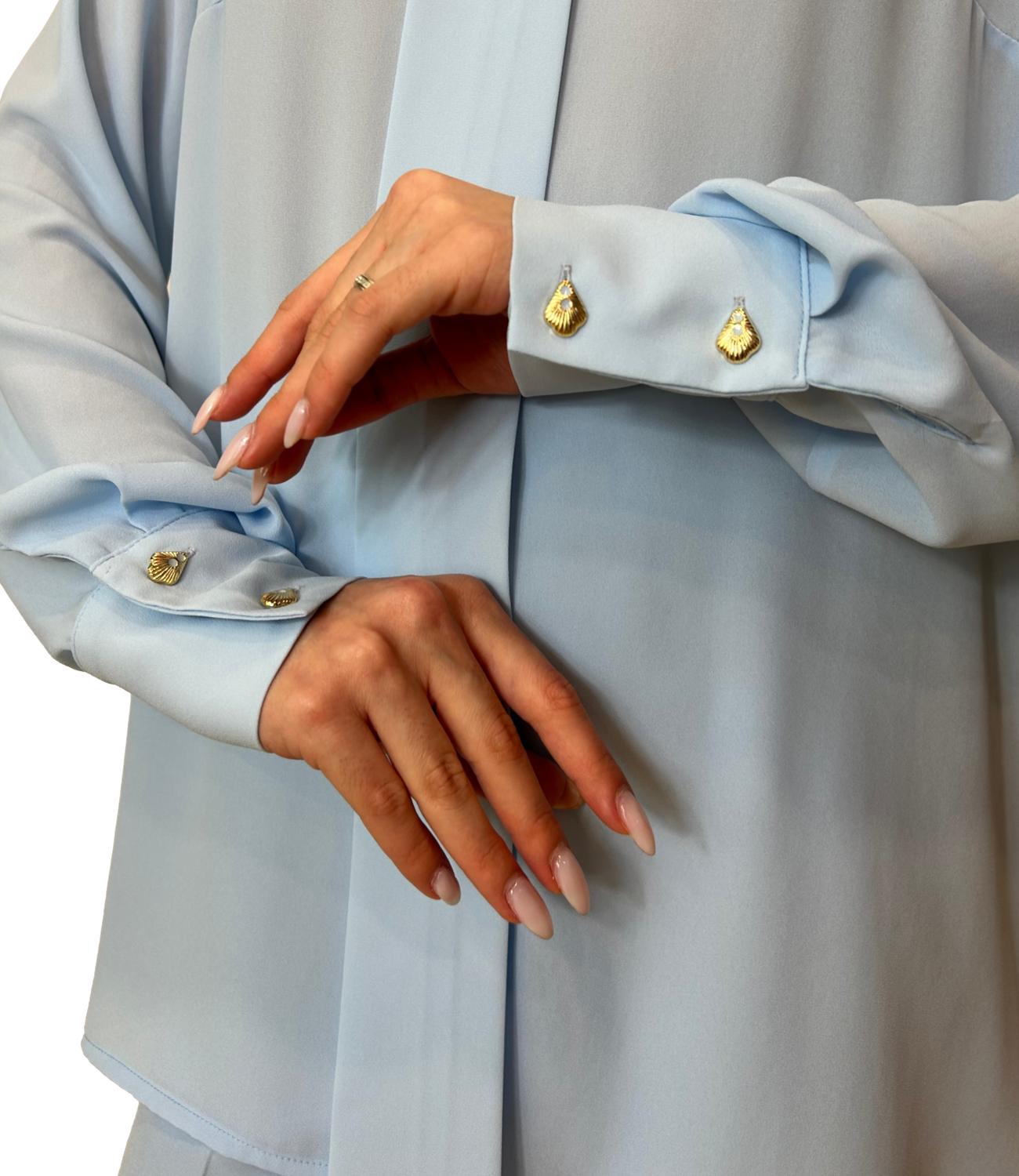 Silence Limited Camicia NECKTIE SHIRT Sky Donna