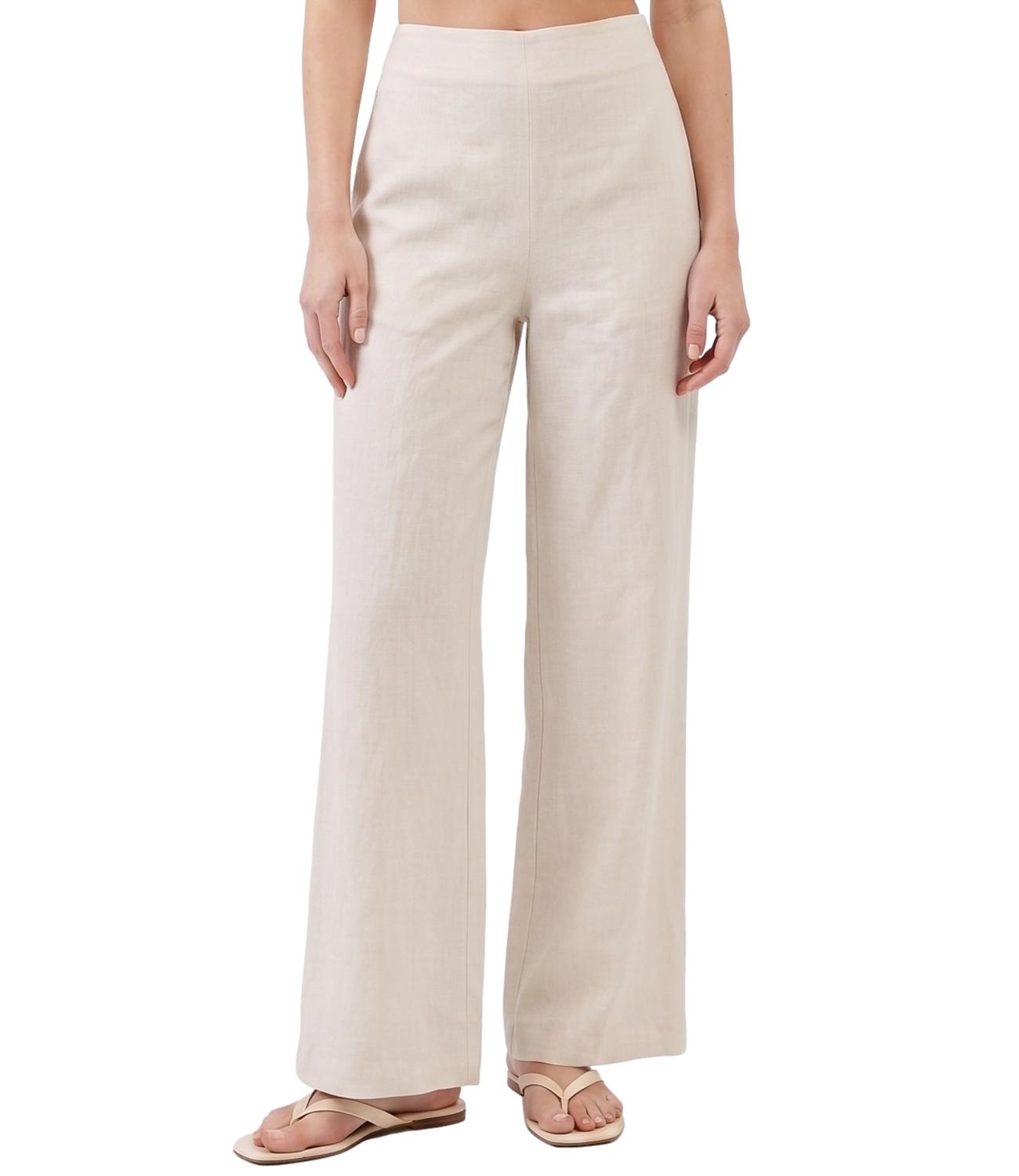 Silence Limited Pantalone WIDE LINUM New Cream Donna