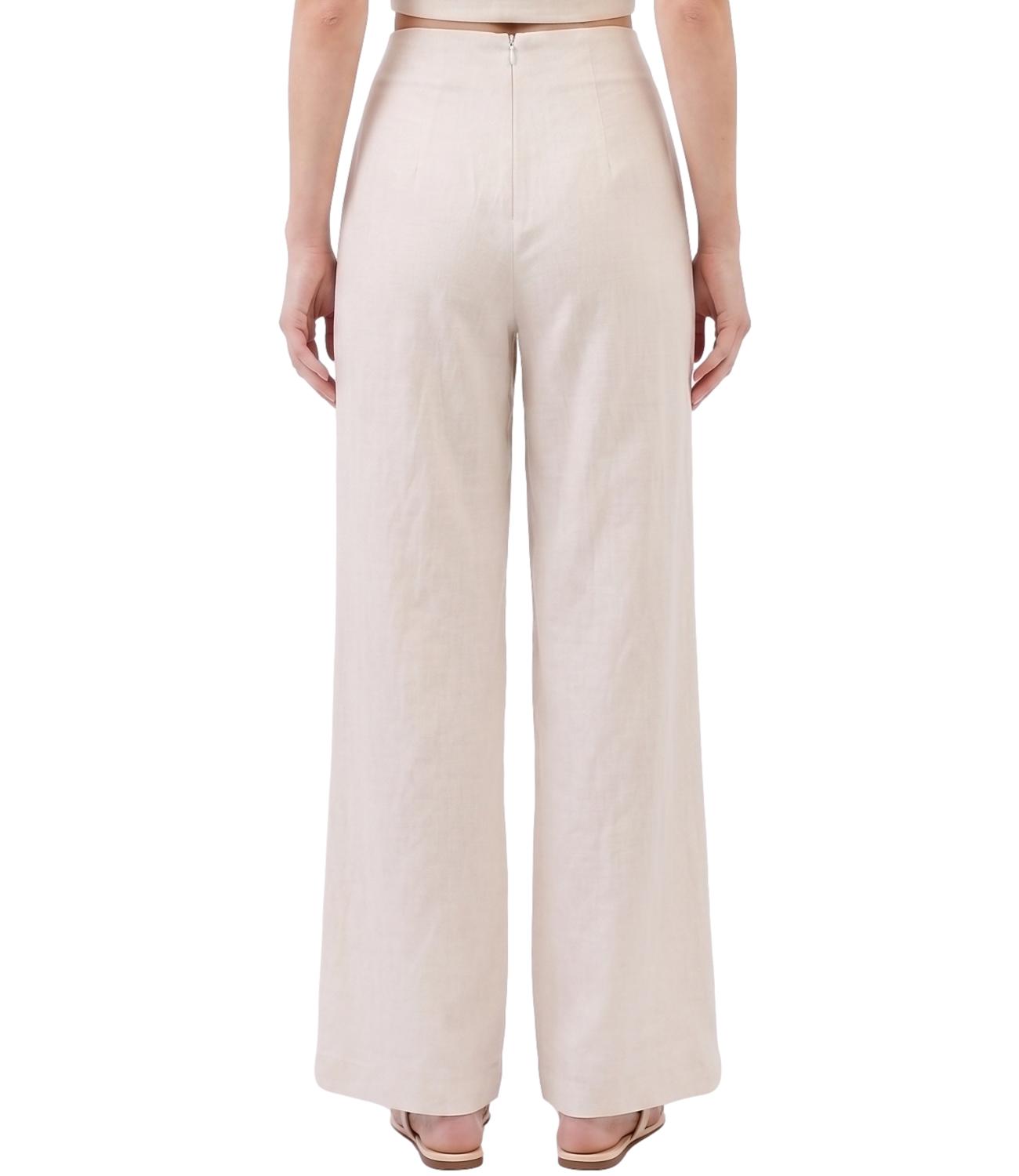 Silence Limited Pantalone WIDE LINUM New Cream Donna
