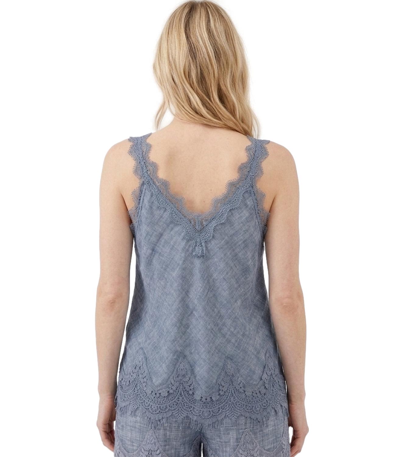 Studio It Top Pizzo Blu Donna