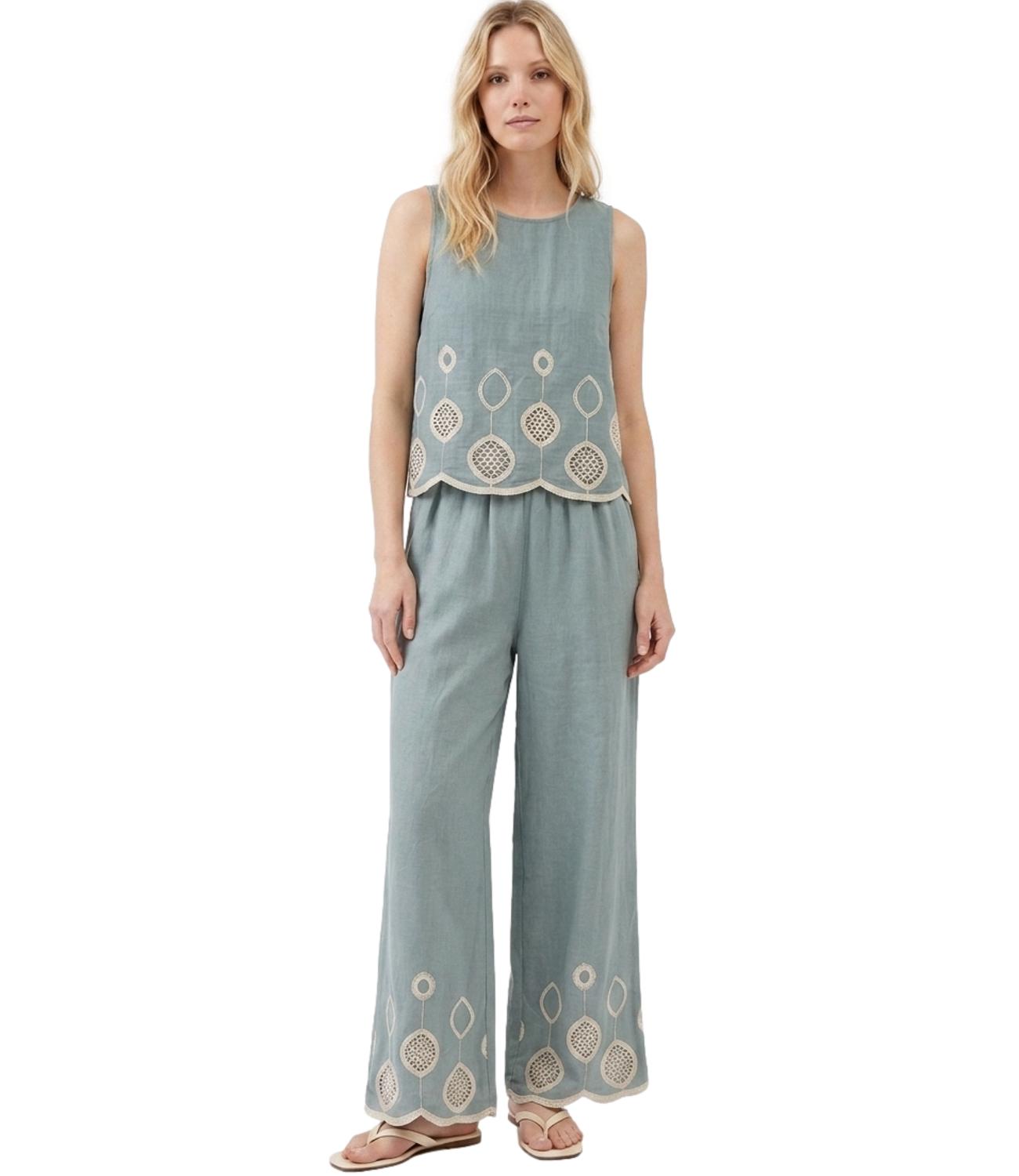 Studio It Pantalone Verde Donna