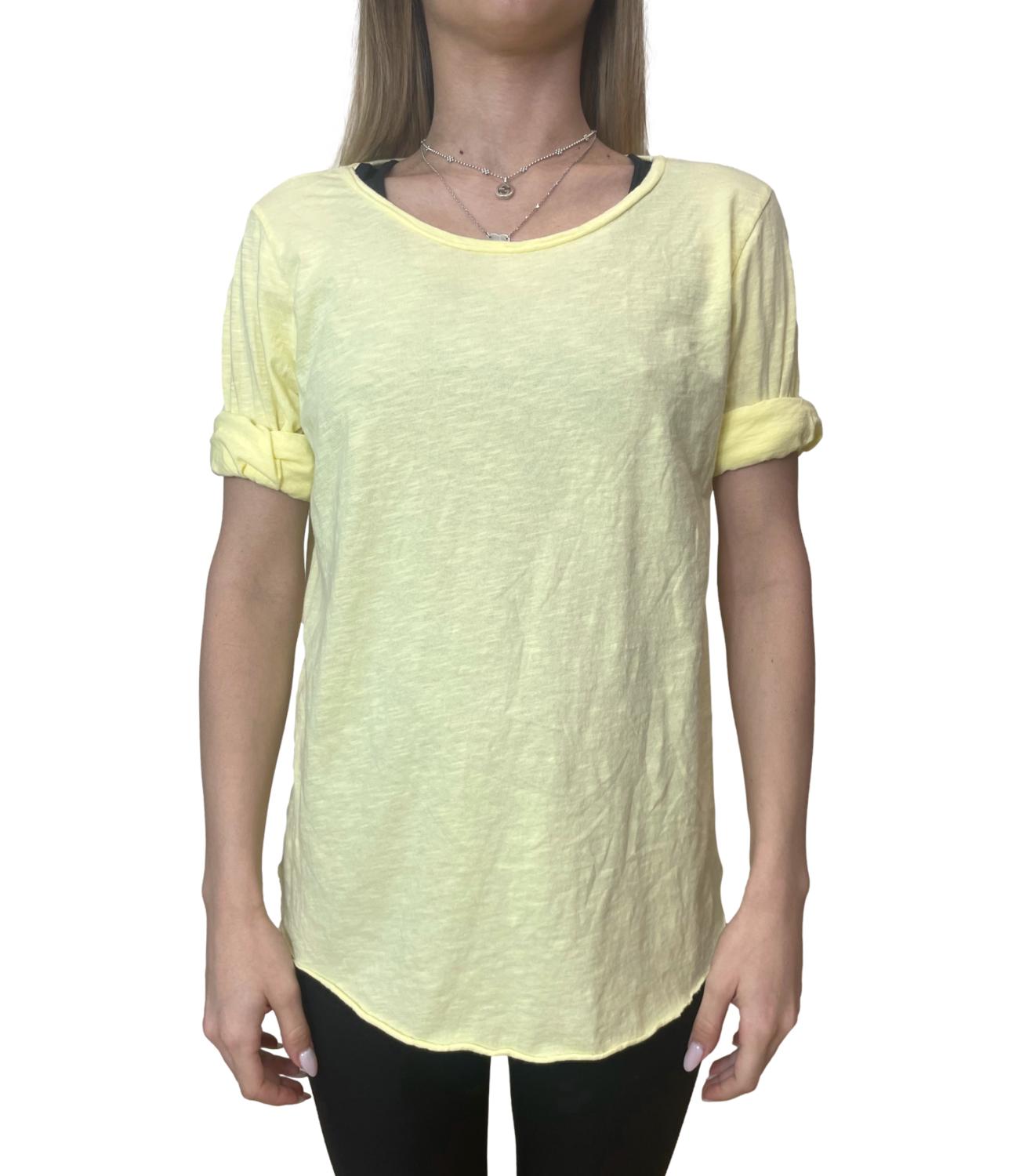 Studio It Maglia Girocollo Giallo Donna