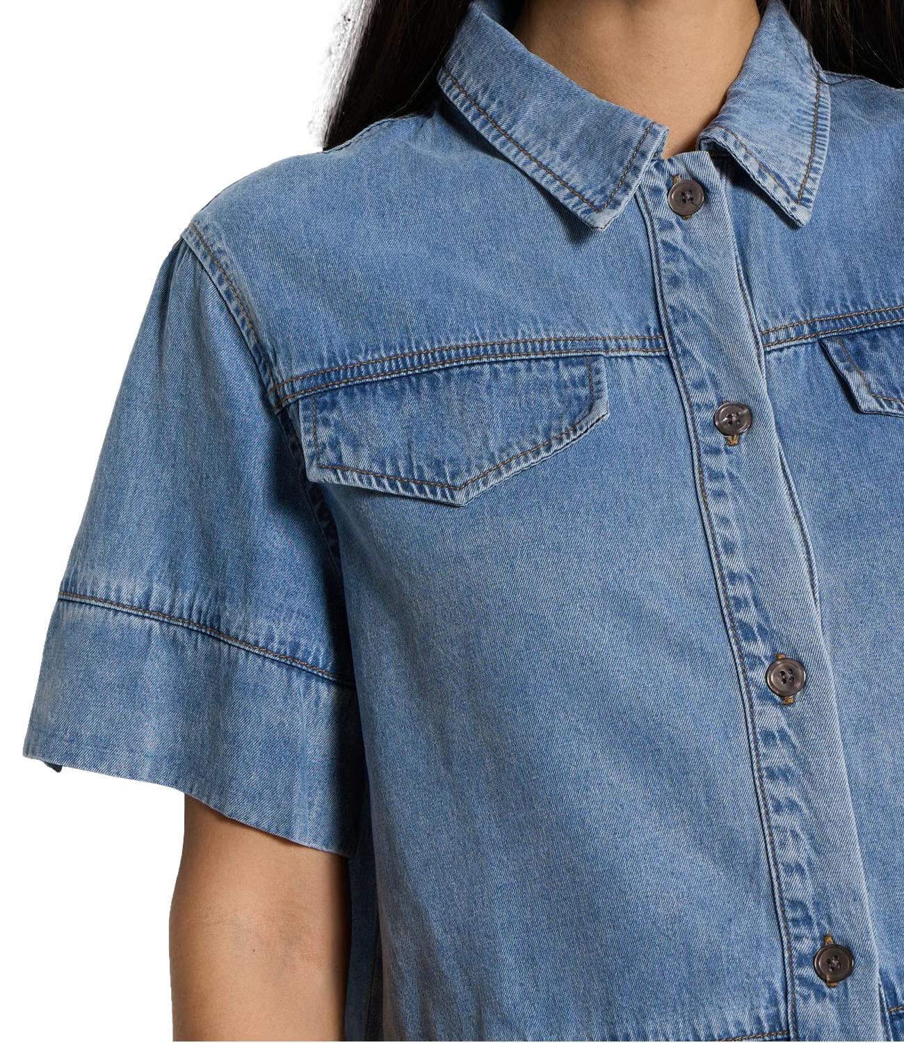 Suncoo Camicia Laika Denim Chiaro Donna