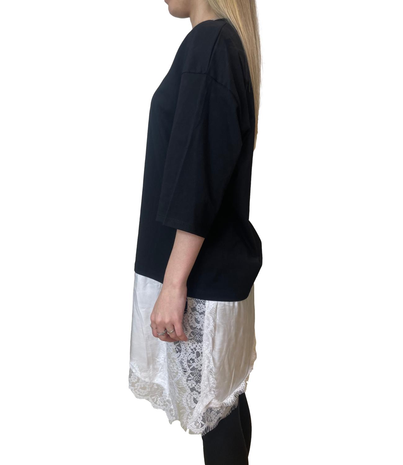 Susy Mix Maglia Pizzo Nero Donna