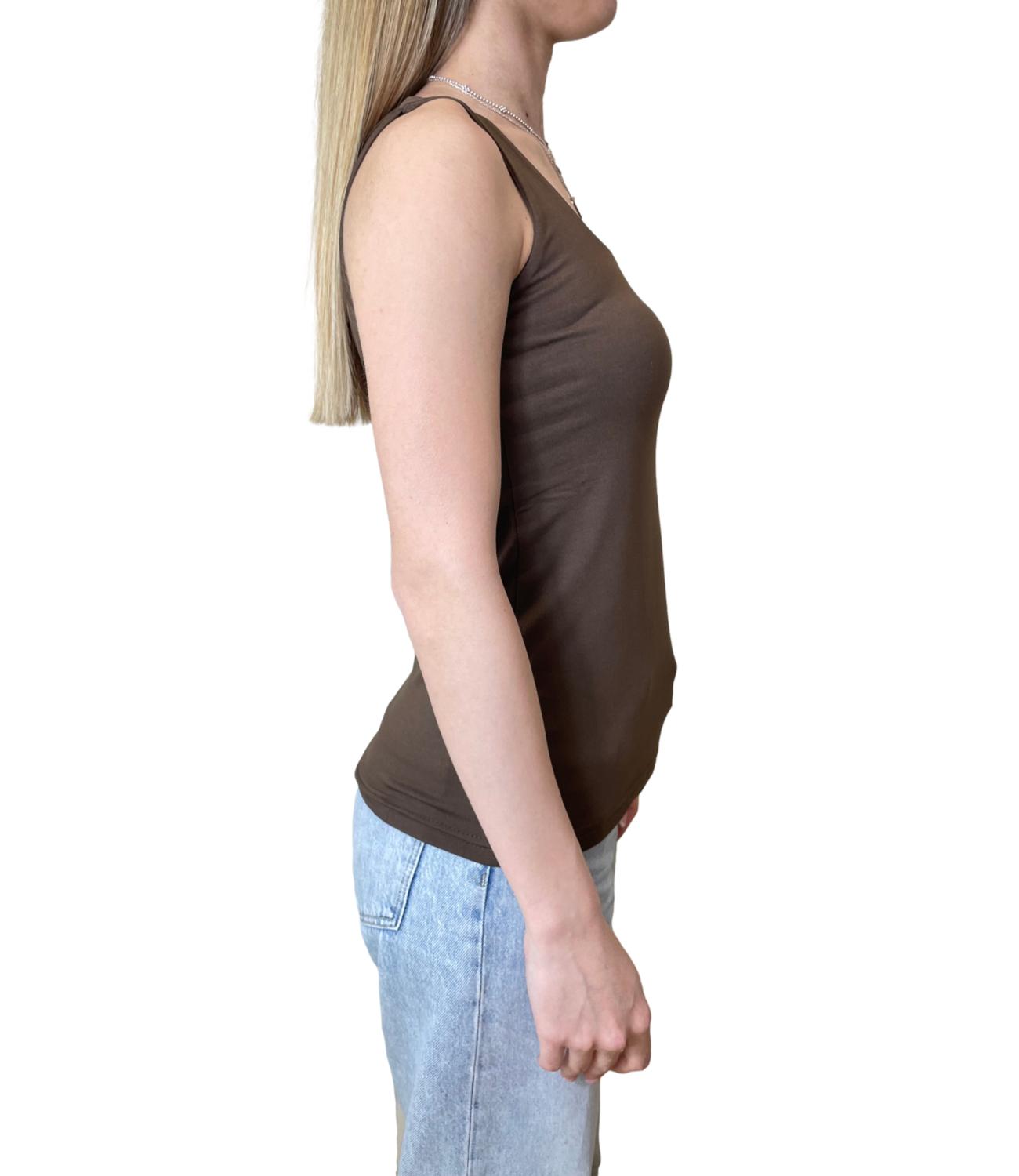 Susy Mix Canotta Tabacco Donna