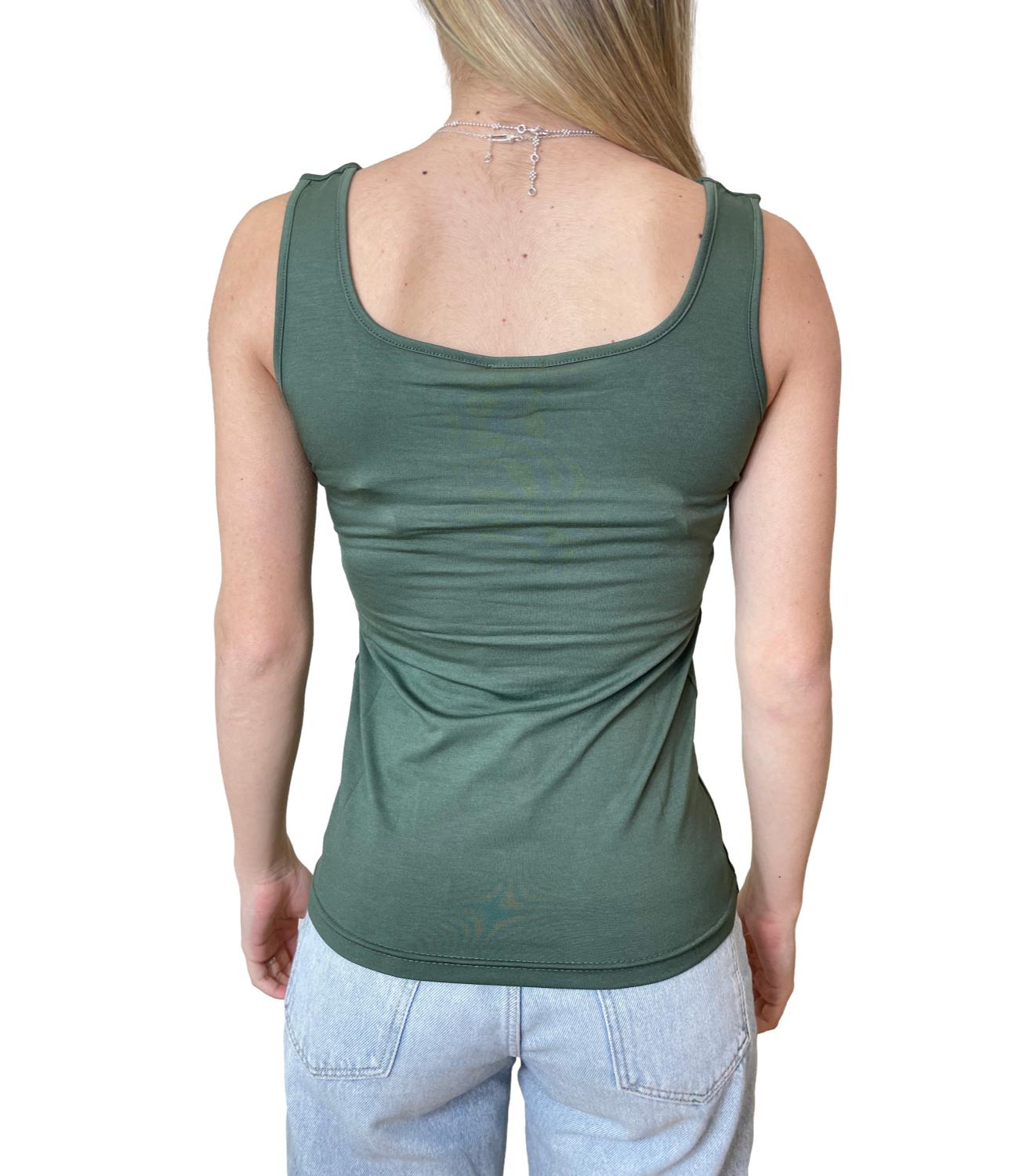 Susy Mix Canotta Verde Militare Donna