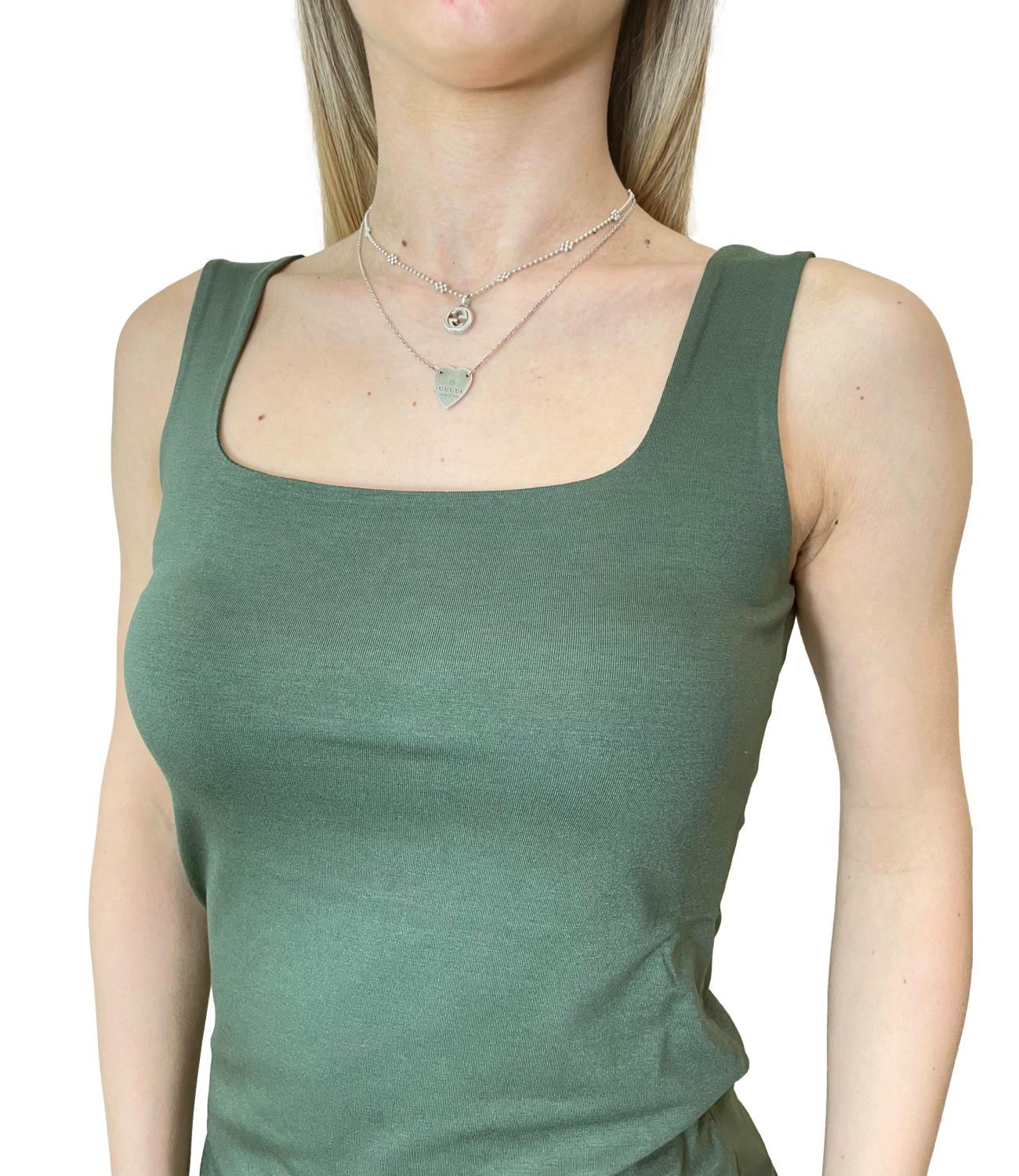 Susy Mix Canotta Verde Militare Donna