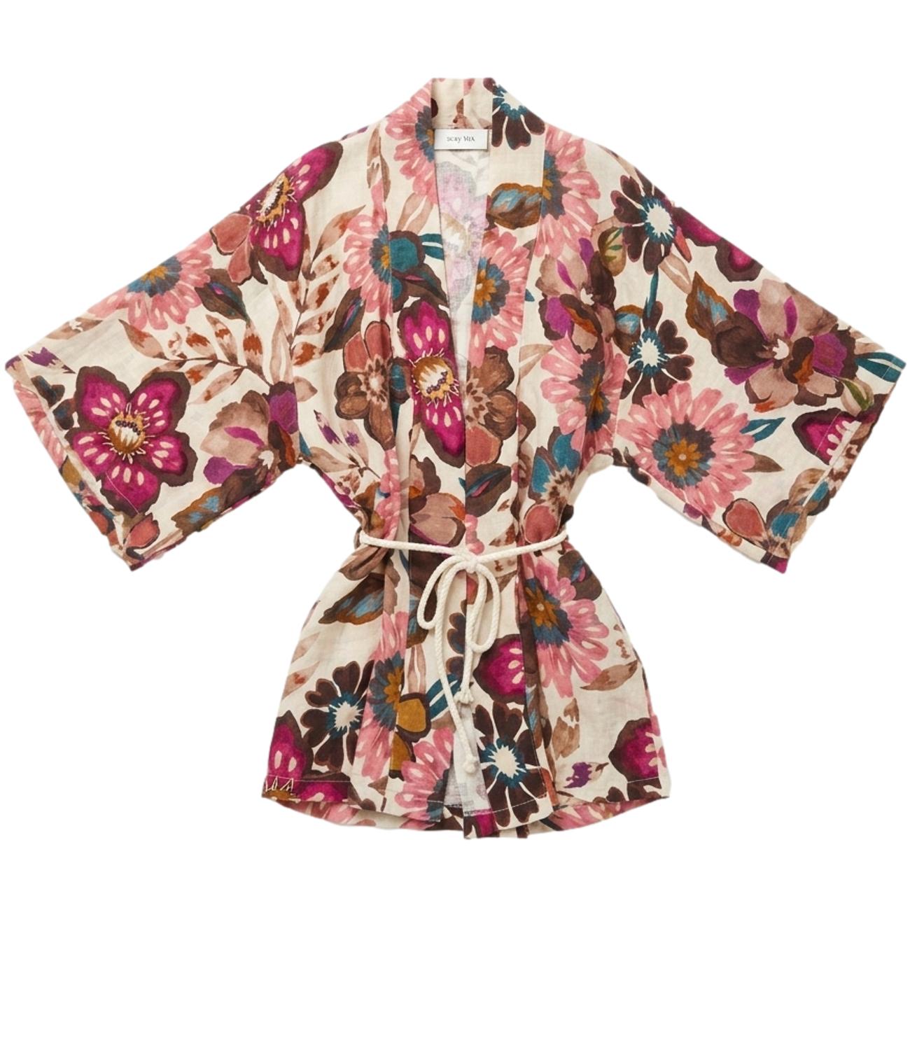 Susy Mix Kimono Latte Donna
