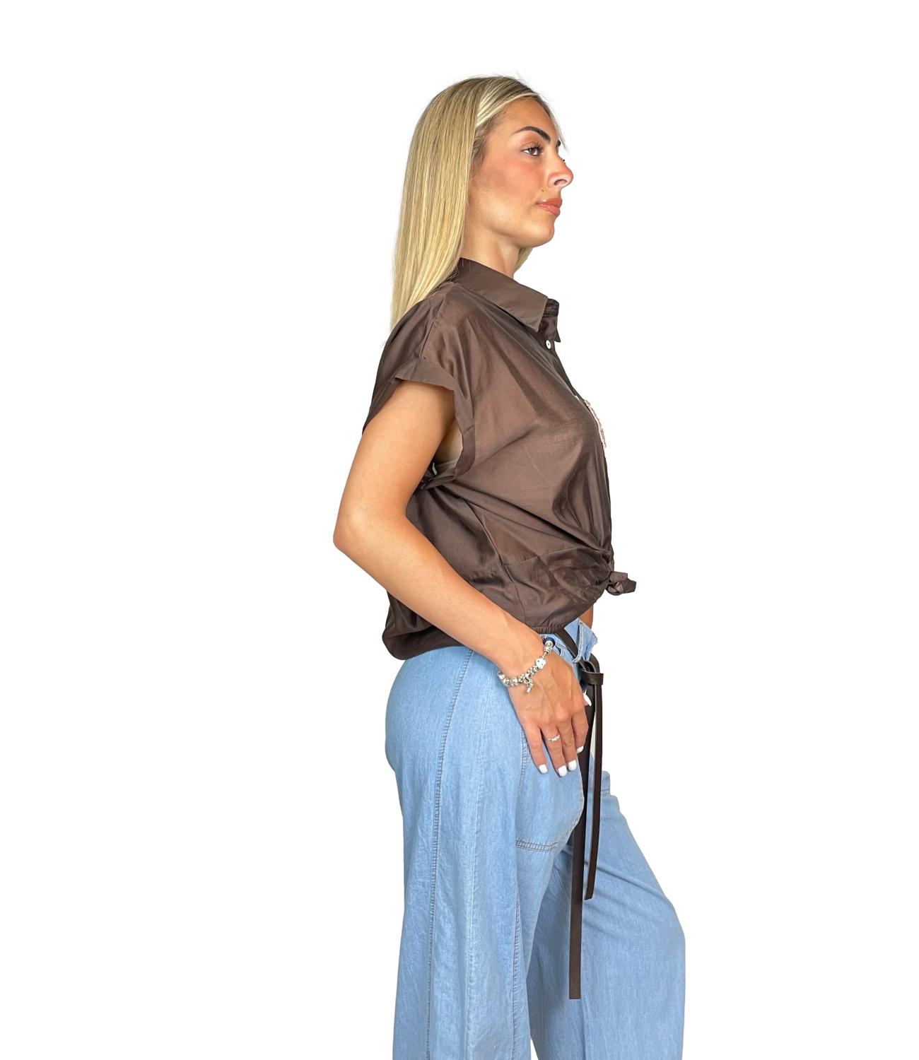Susy Mix Camicia C/tasca Moro Donna