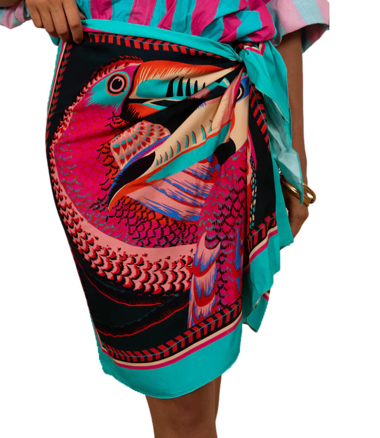 Susy Mix Gonna Fantasia Tucano Turchese Donna