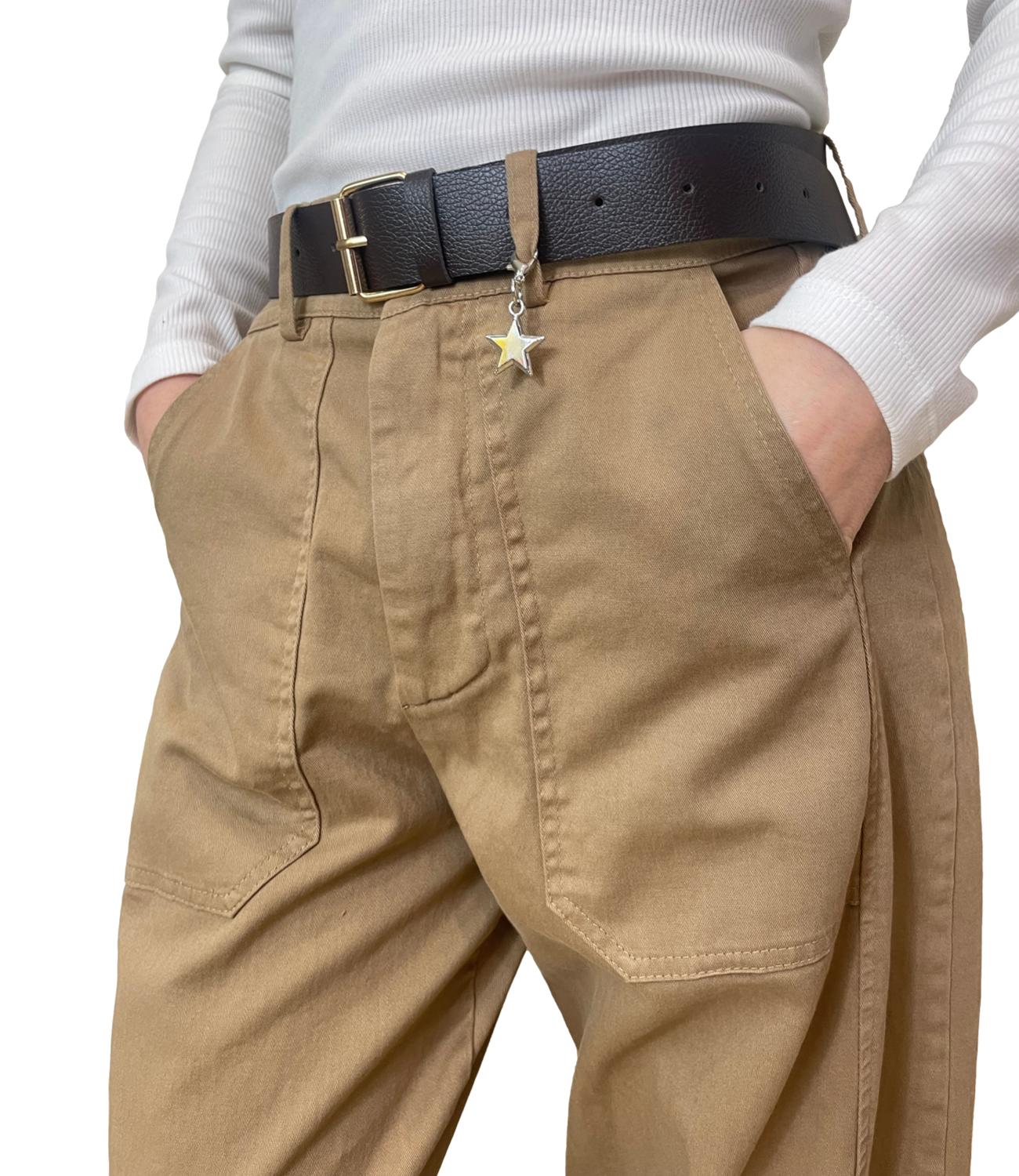 Susy Mix Pantalone Ovetto Cammello Donna