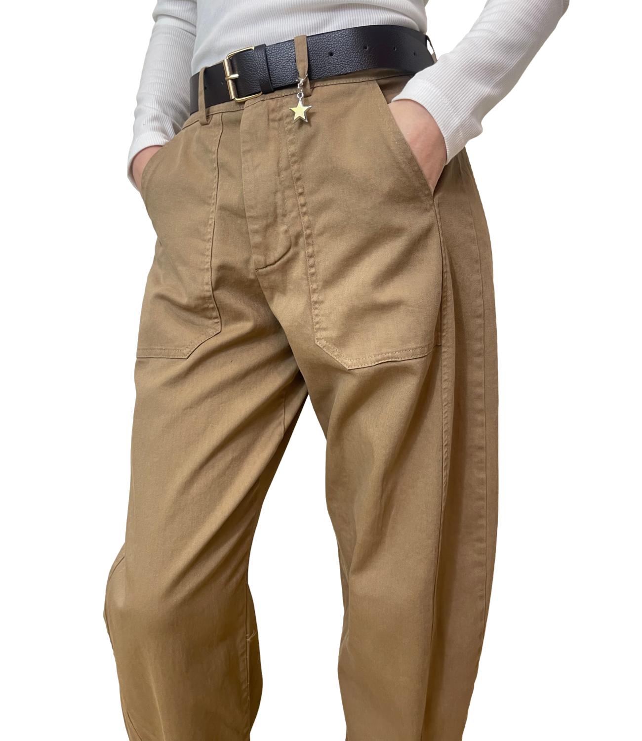 Susy Mix Pantalone Ovetto Cammello Donna