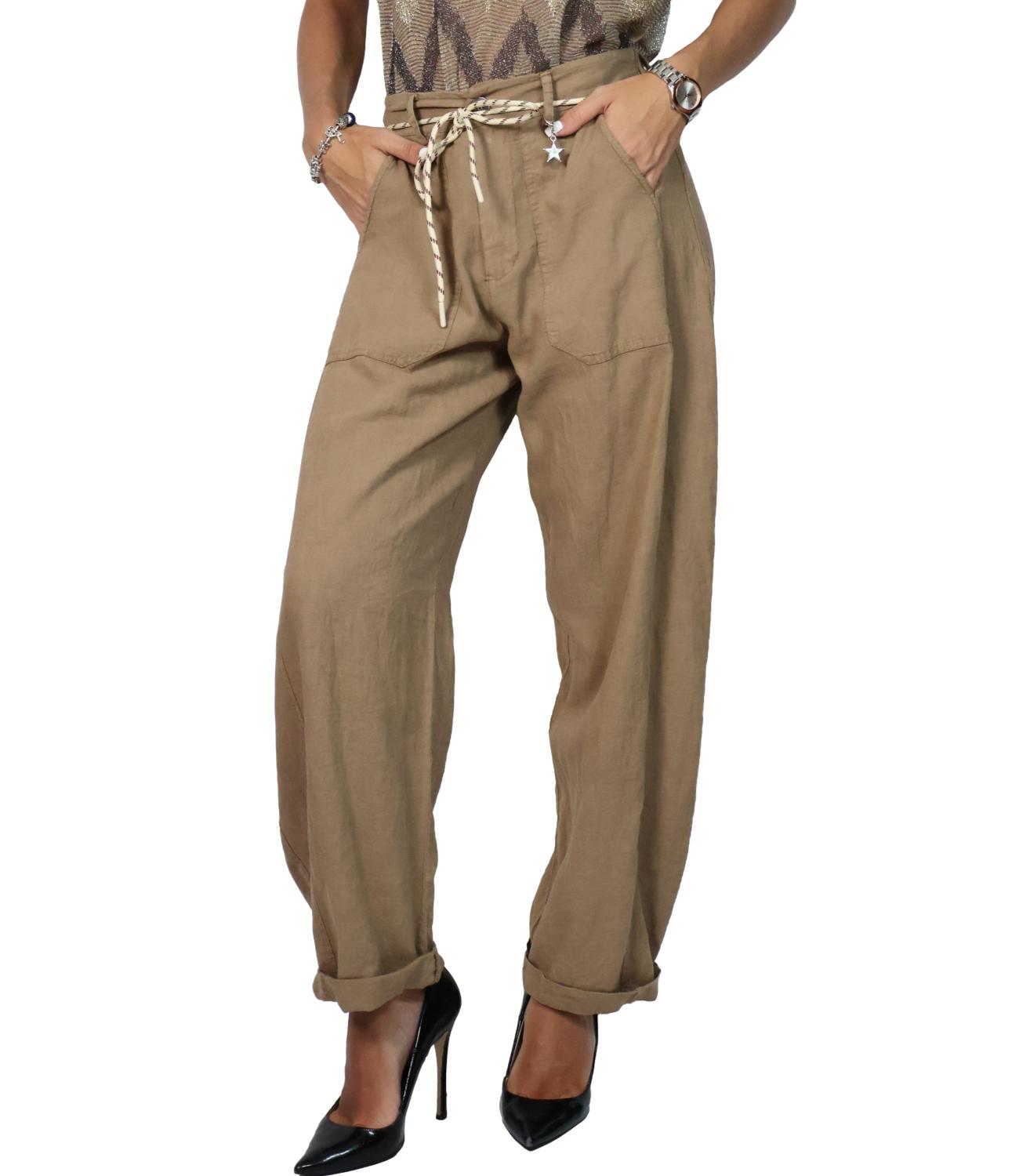 Susy Mix Pantalone Cammello Donna