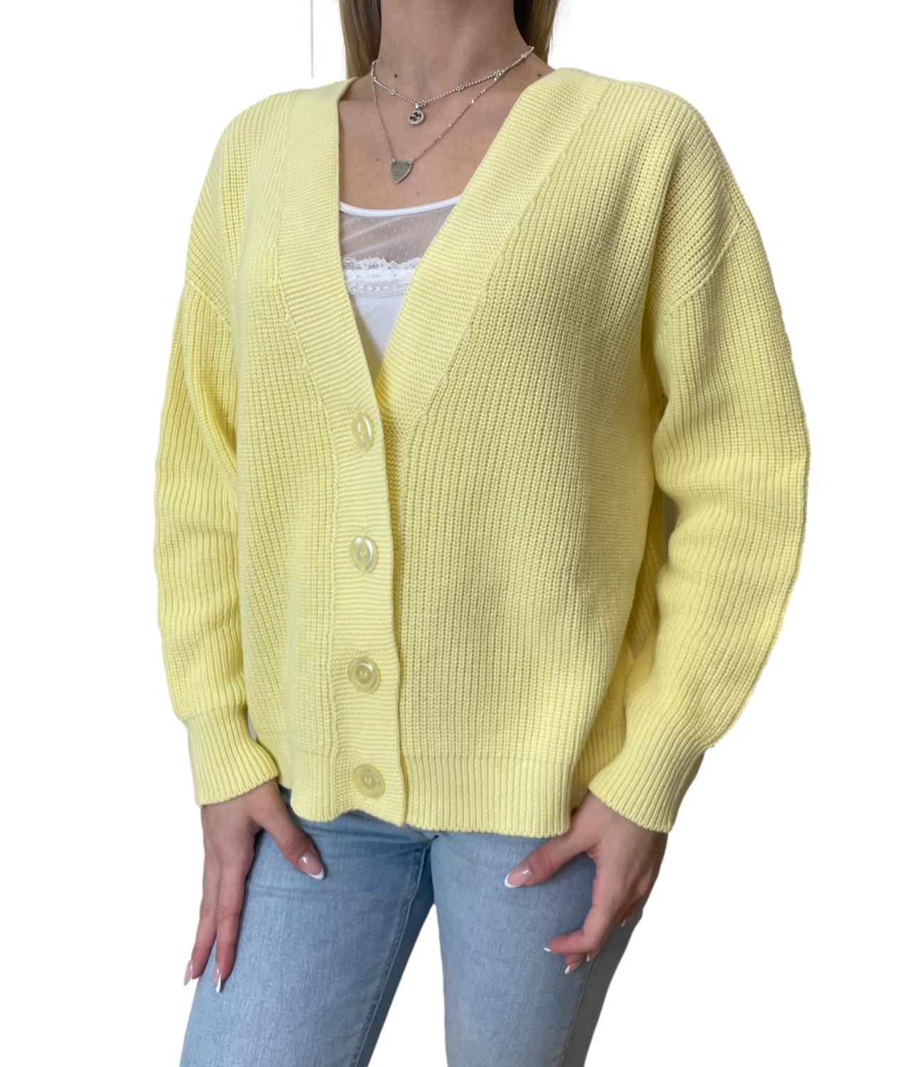SUSY MIX cardigan giallo donna