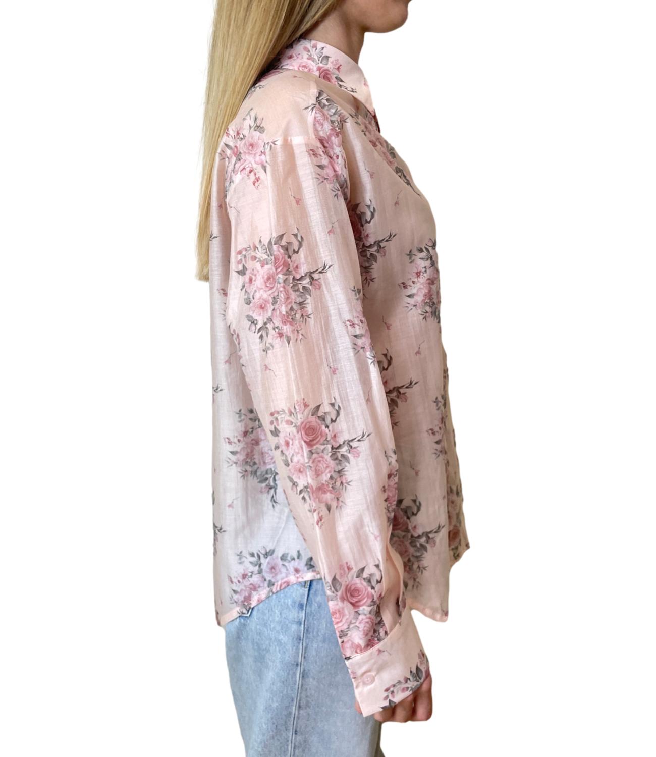 Susy Mix Camicia Floreale Rosa
