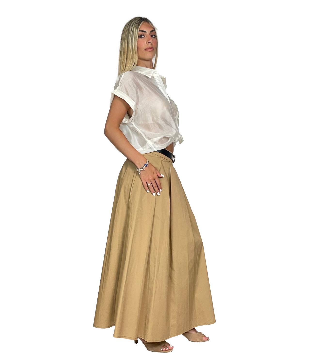 Susy Mix Gonna C/cintura Cammello Donna