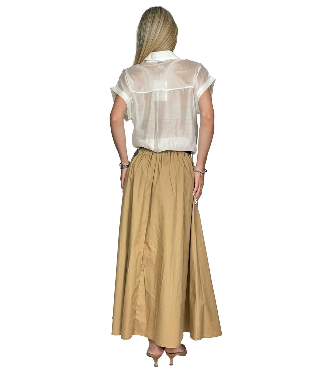 Susy Mix Gonna C/cintura Cammello Donna