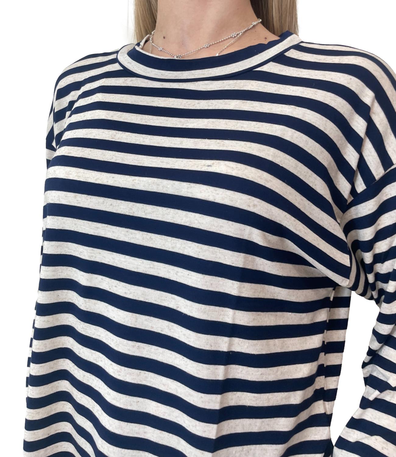 SUSY MIX maglia righe blu donna