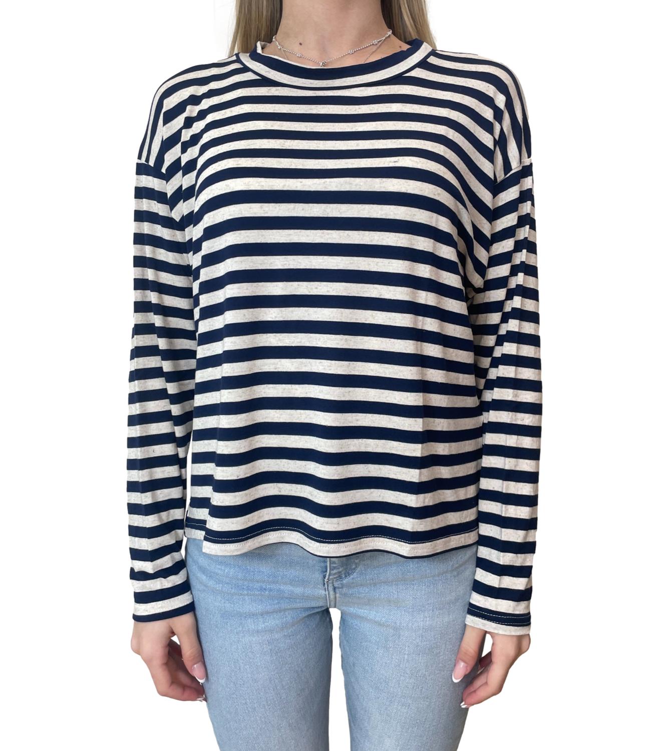 SUSY MIX maglia righe blu donna