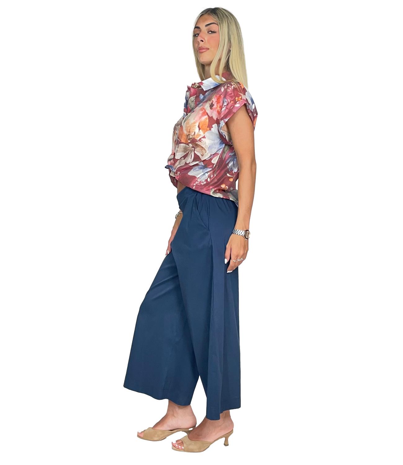 Susy Mix Pantalone Blu Navy Donna