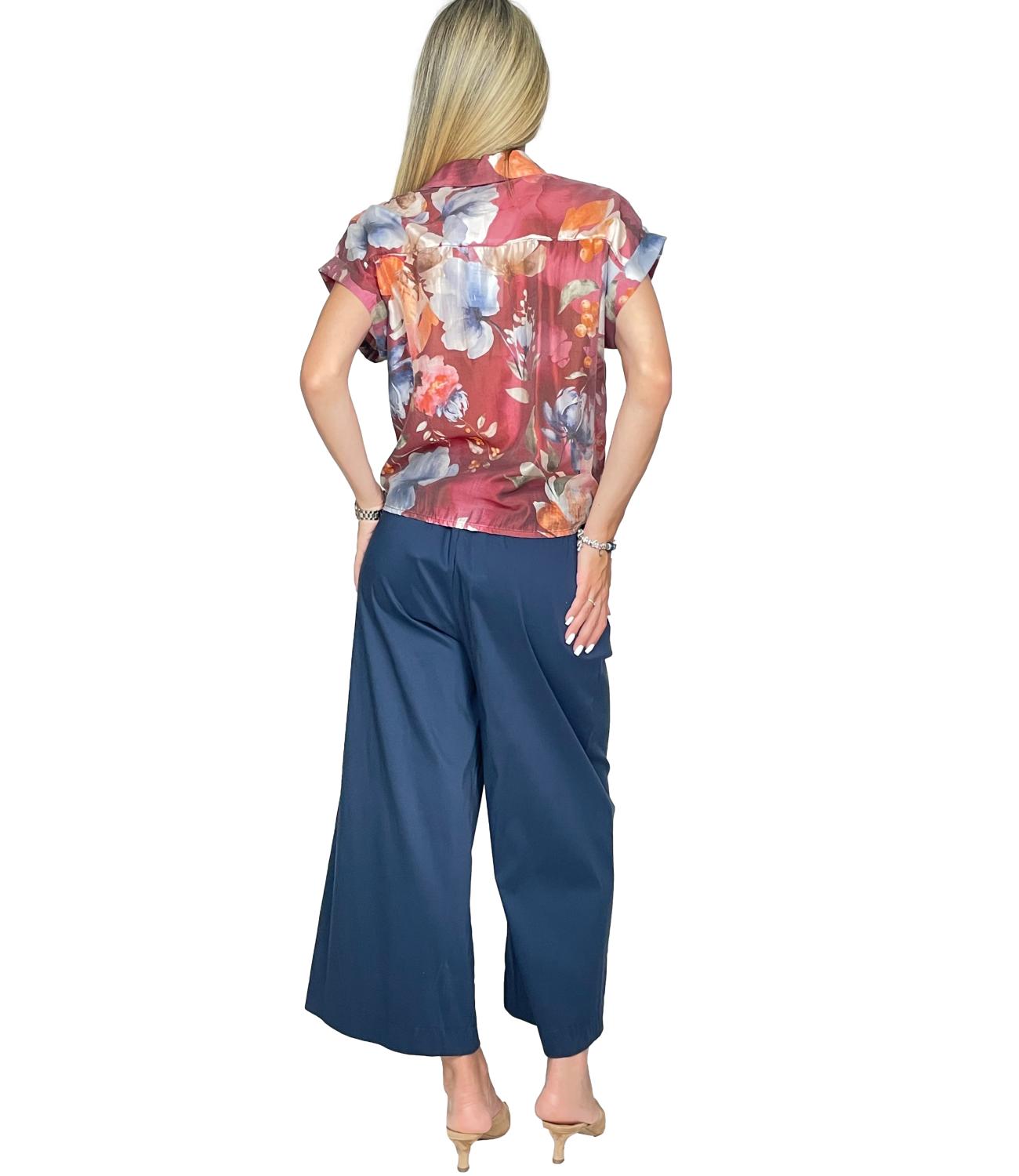 Susy Mix Pantalone Blu Navy Donna