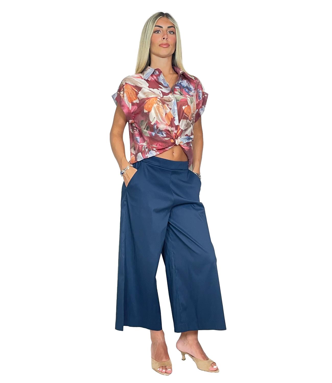 Susy Mix Pantalone Blu Navy Donna