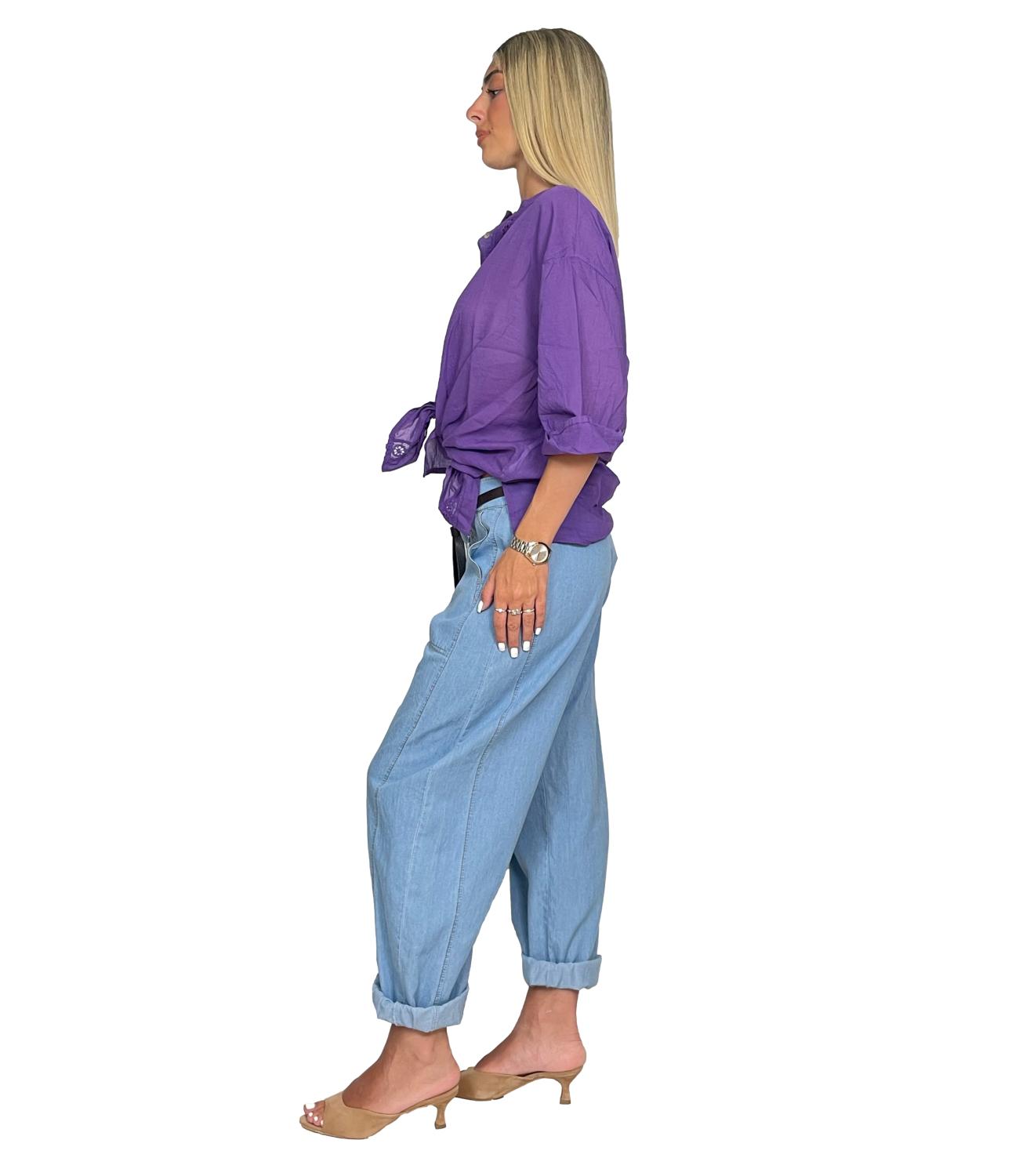 Susy Mix Camicia Viola Donna