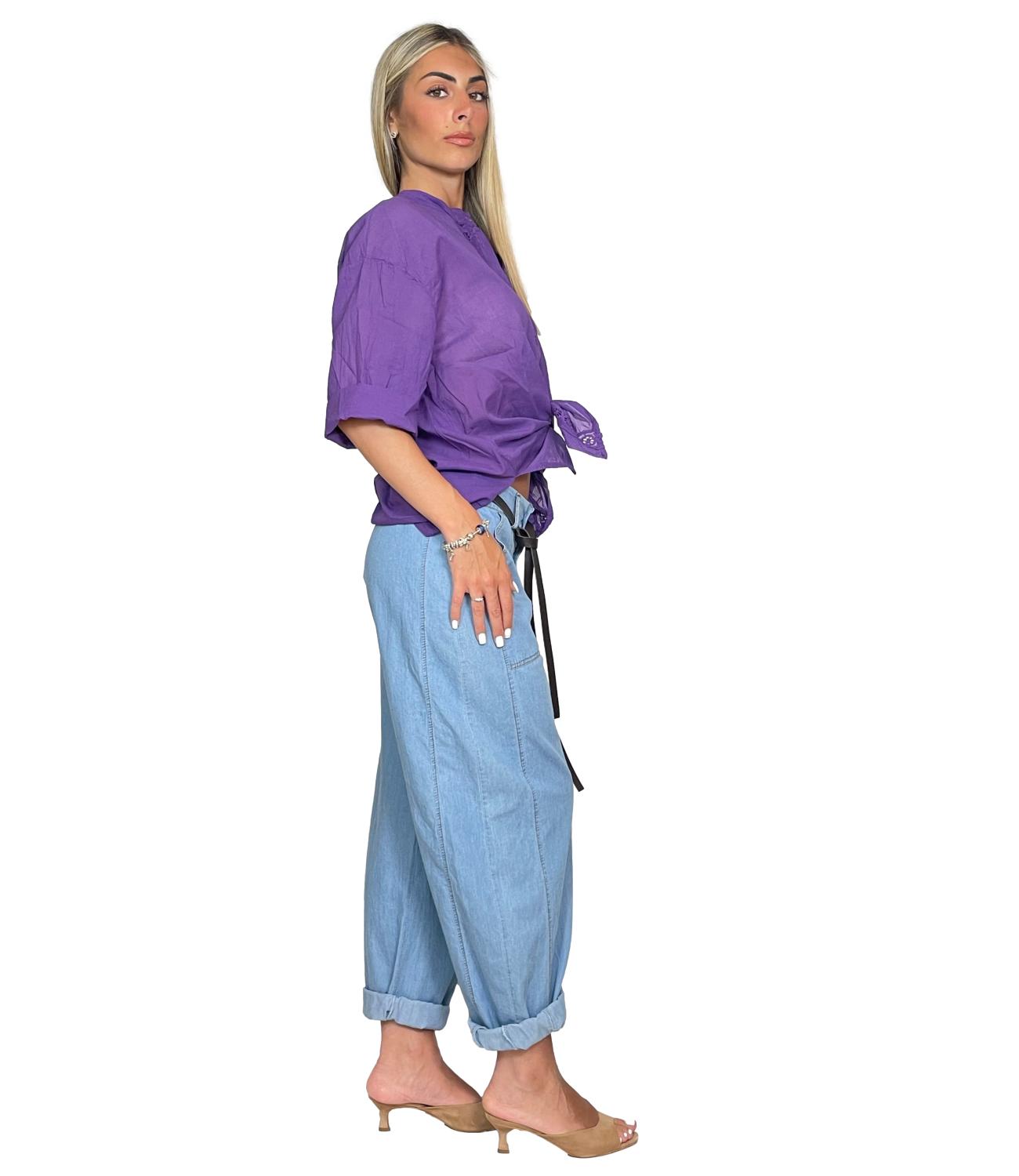Susy Mix Camicia Viola Donna