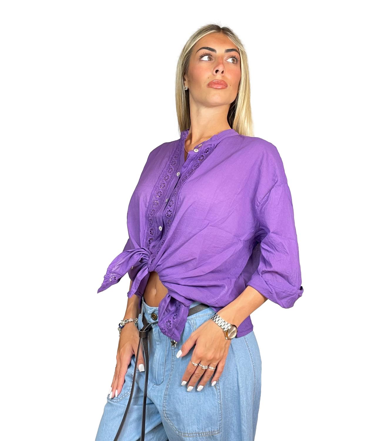 Susy Mix Camicia Viola Donna