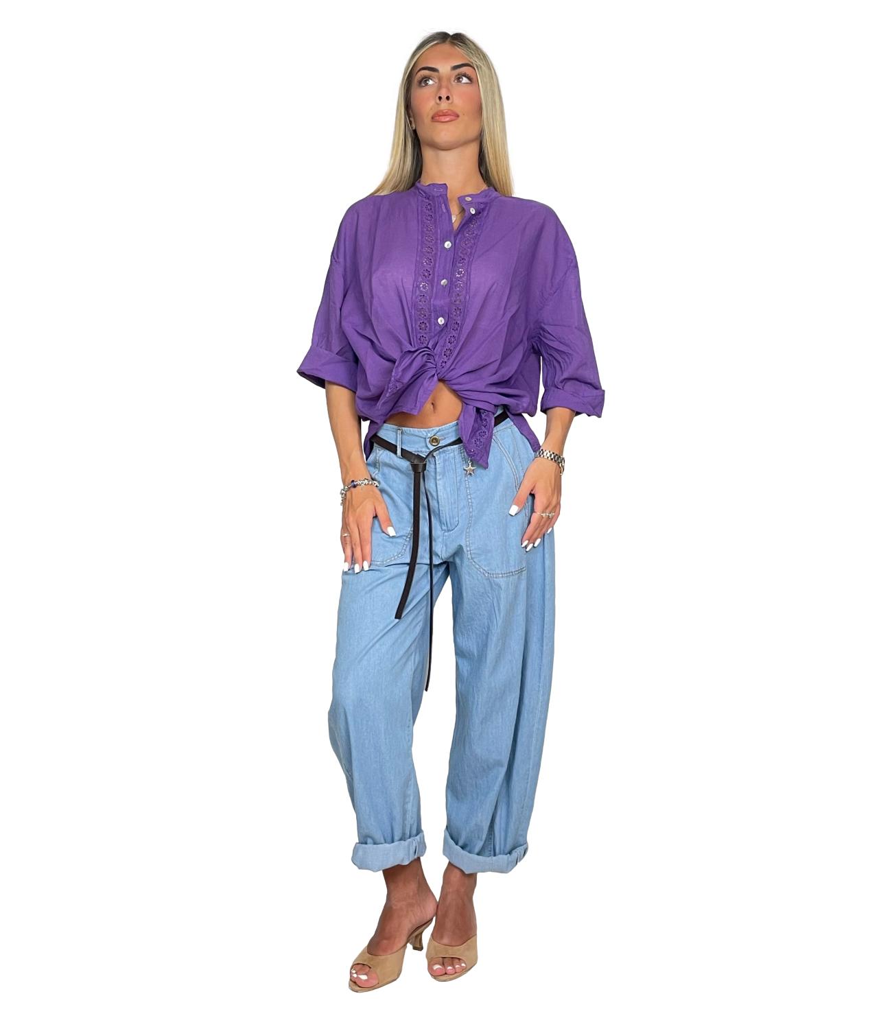 Susy Mix Camicia Viola Donna