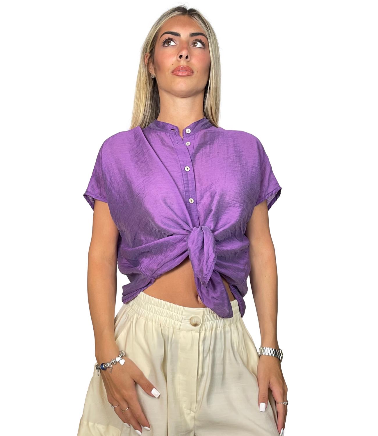 Susy Mix Camicia Viola Donna