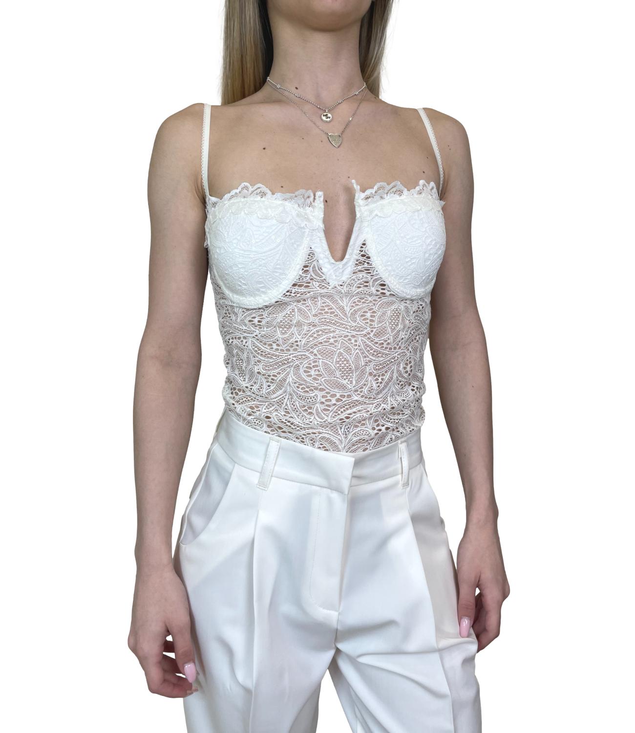 Susy Mix Body Pizzo Latte Donna