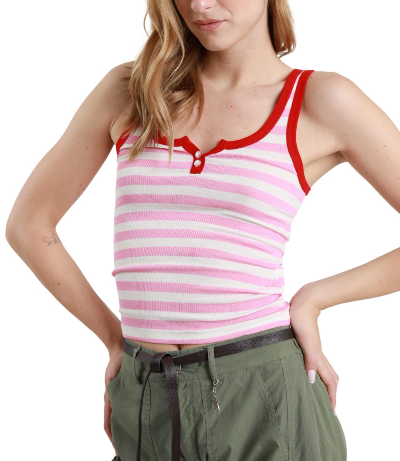 Susy Mix Canotta Rosa Donna