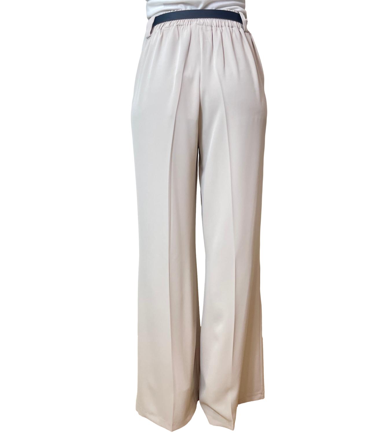 Susy Mix Pantalone Fluido Avorio Donna
