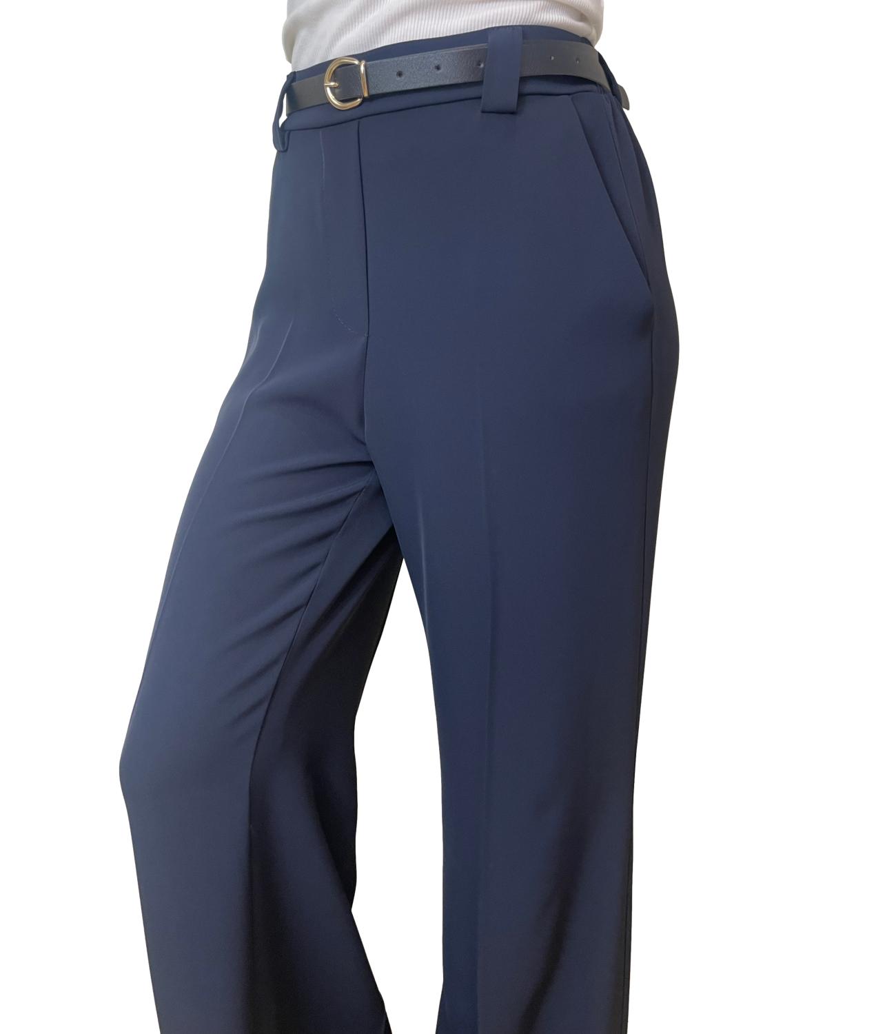 Susy Mix Pantalone Fluido Blu Donna