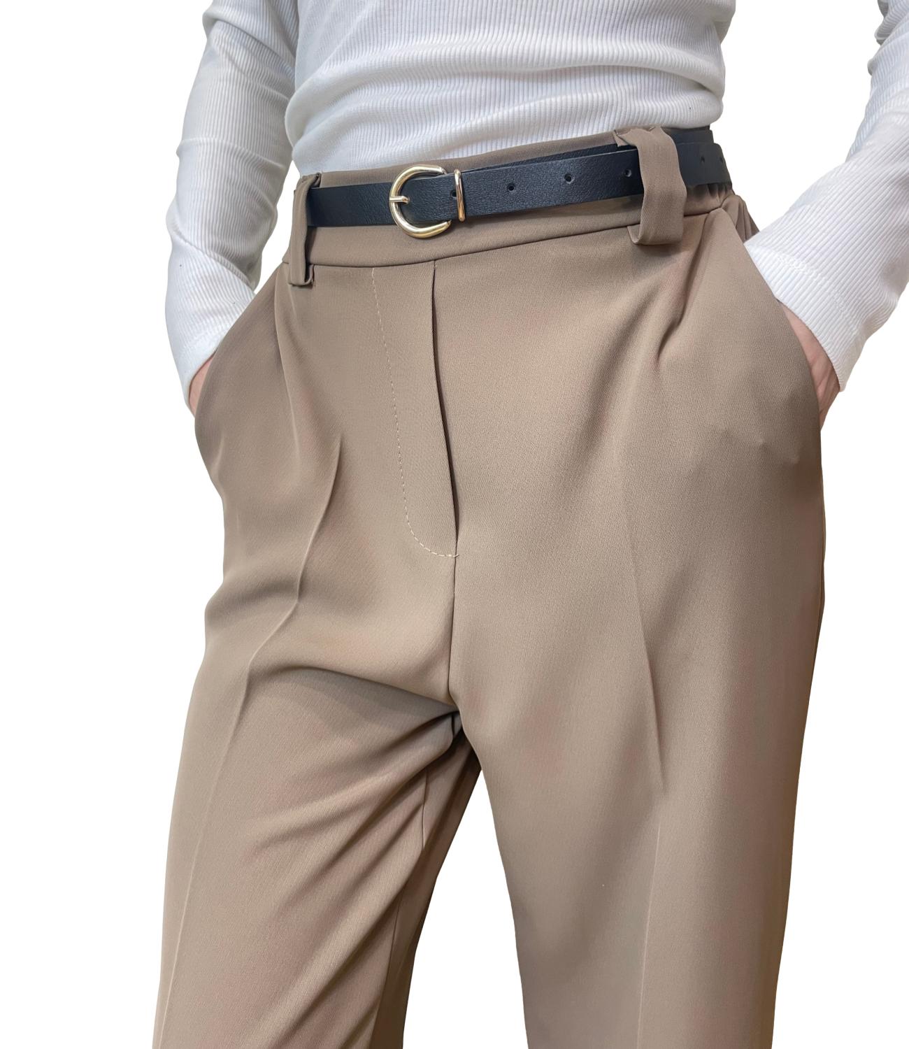 Susy Mix Pantalone Fluido Fango Donna