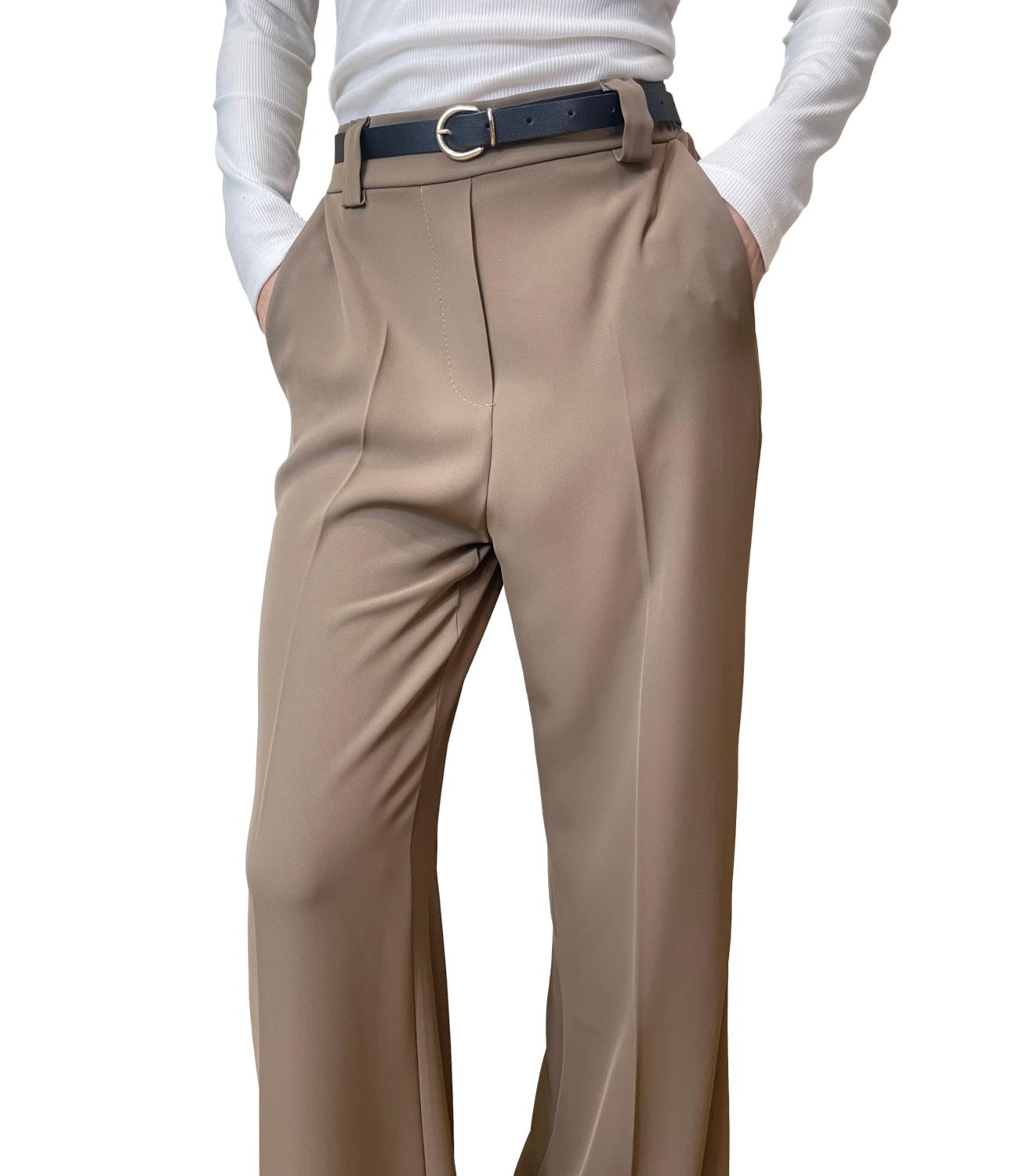 Susy Mix Pantalone Fluido Fango Donna
