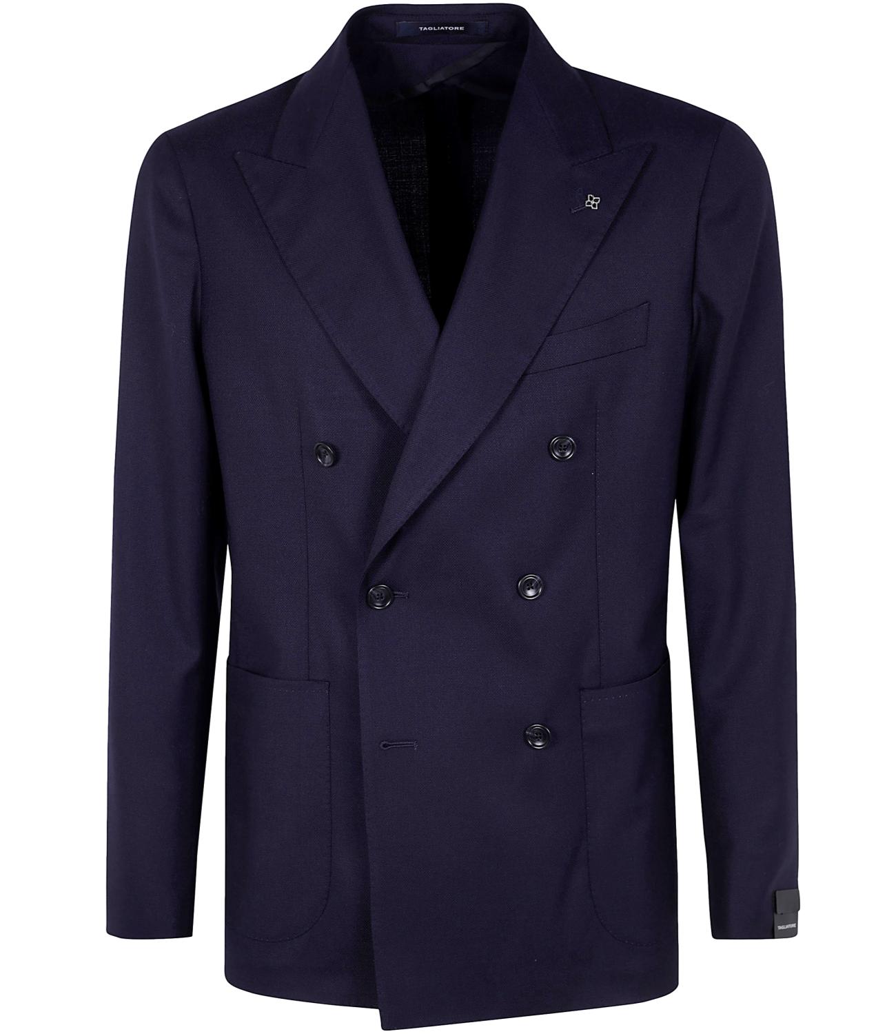 Montecarlo Giacca hopsack blu
