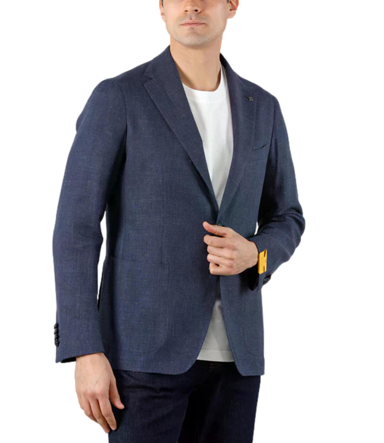 giacca blu uomo
