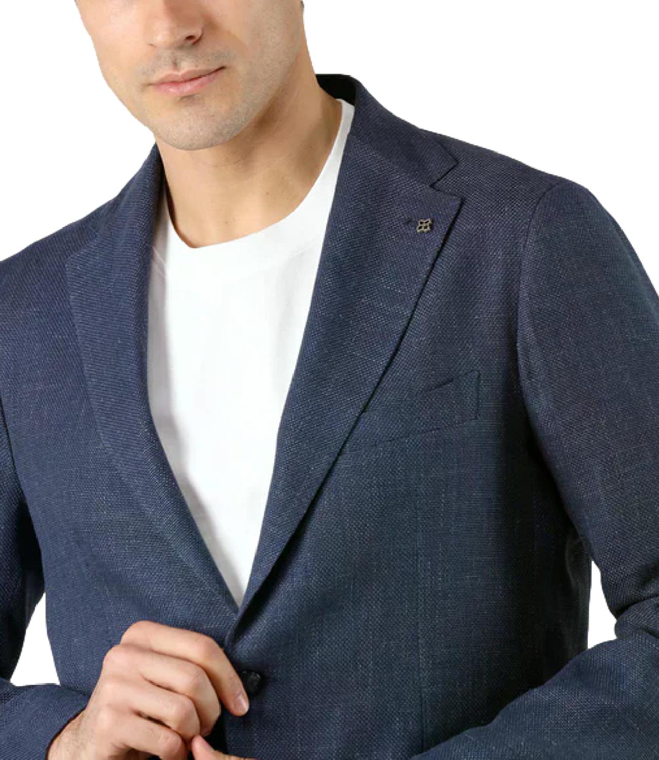 giacca blu uomo