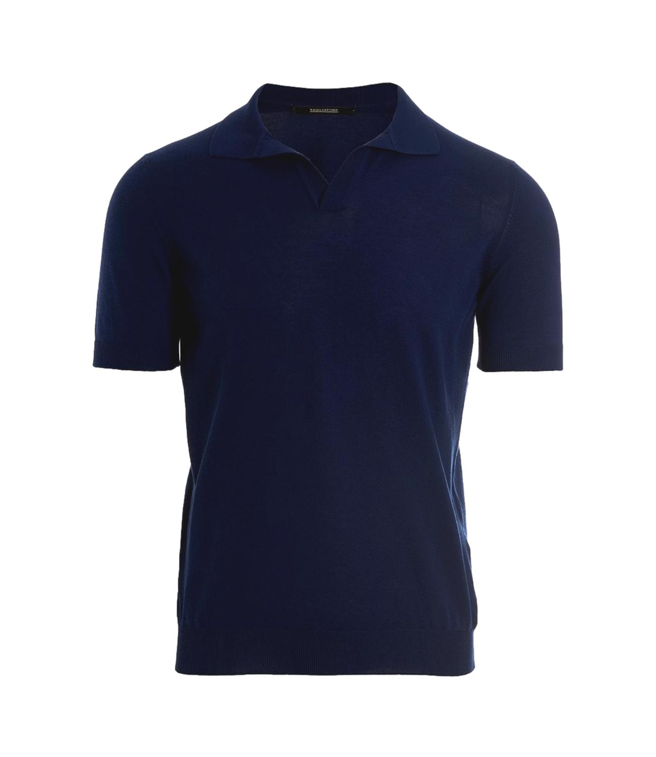 Polo blu navy collo skipper Keith
