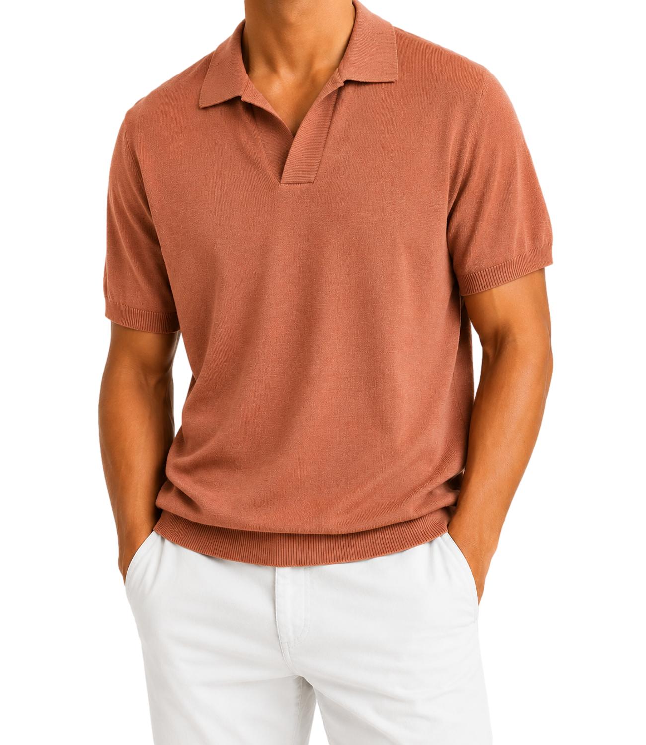 Polo cognac collo skipper Keith