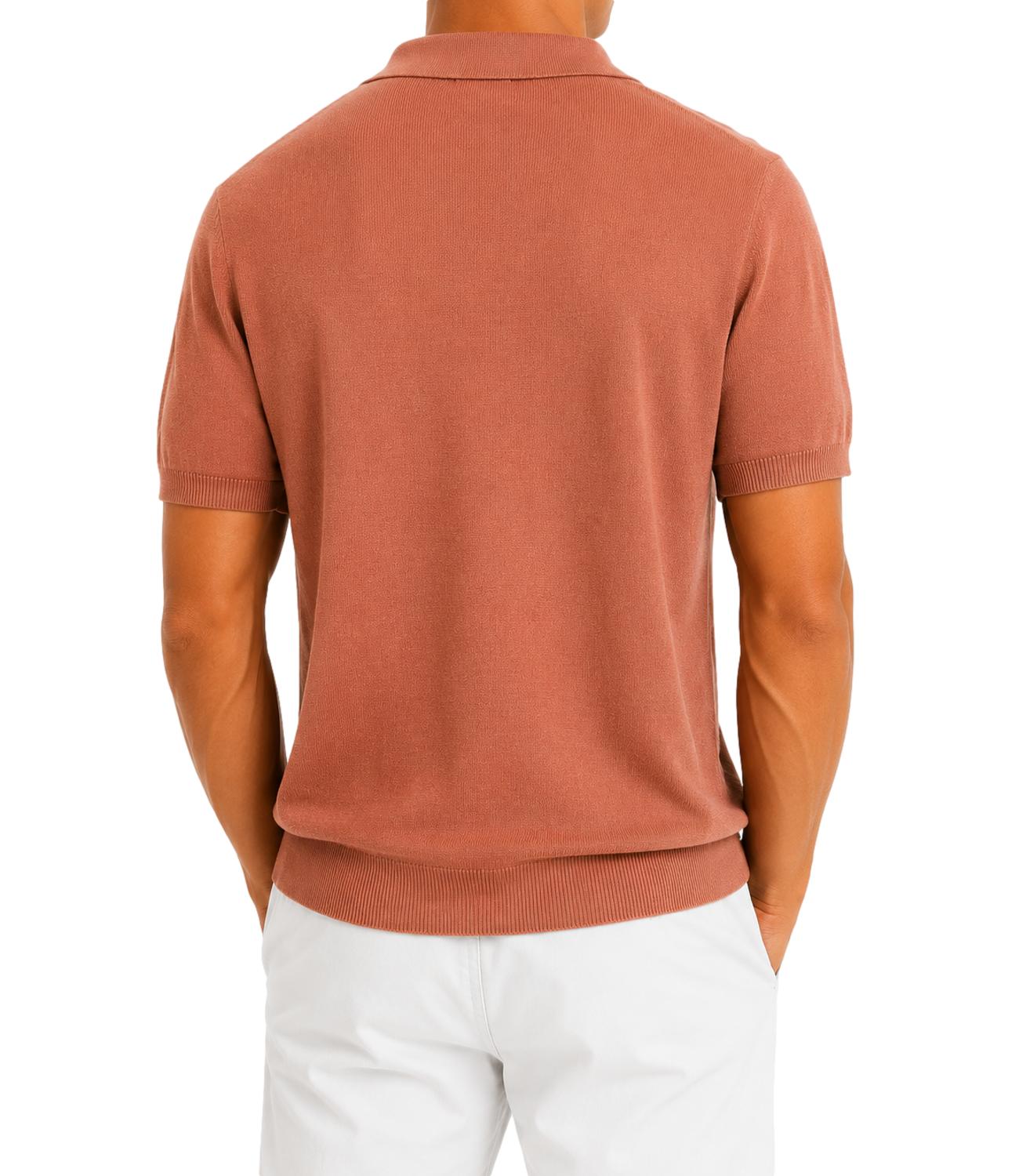 Polo cognac collo skipper Keith