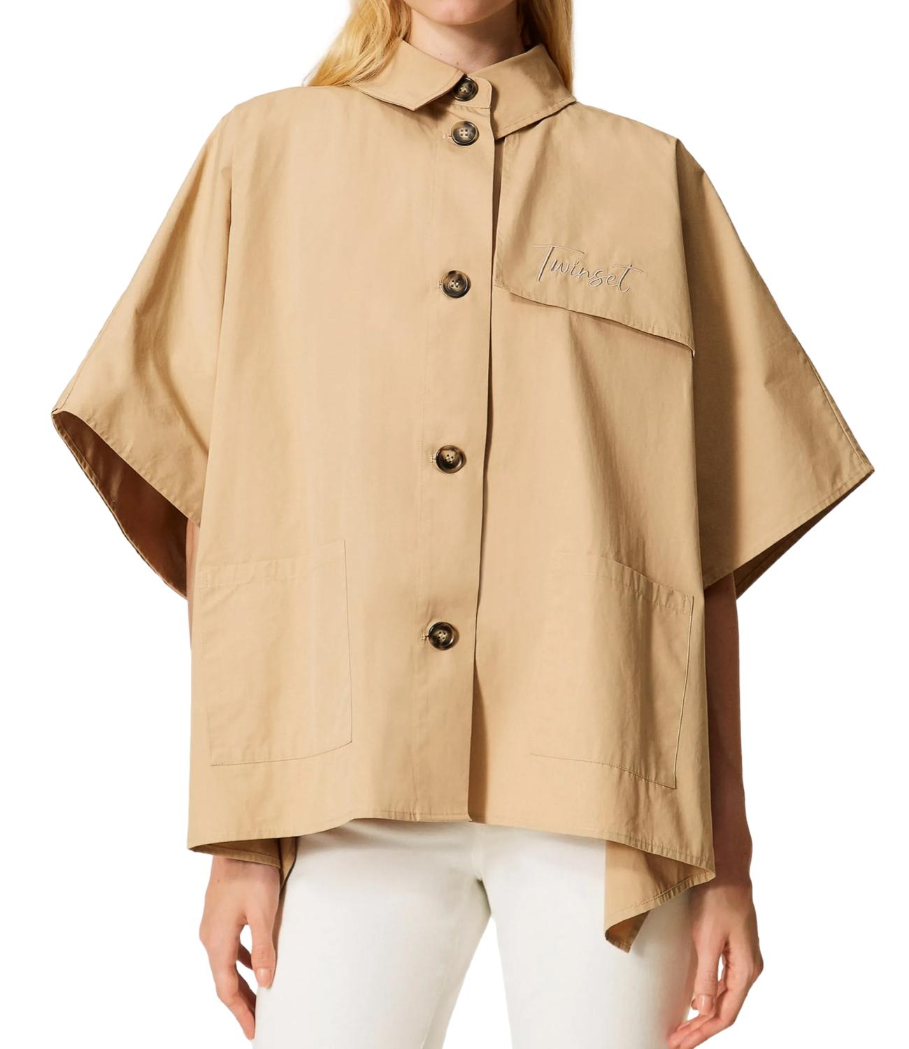 Twinset Poncho Trench Sabbia Donna